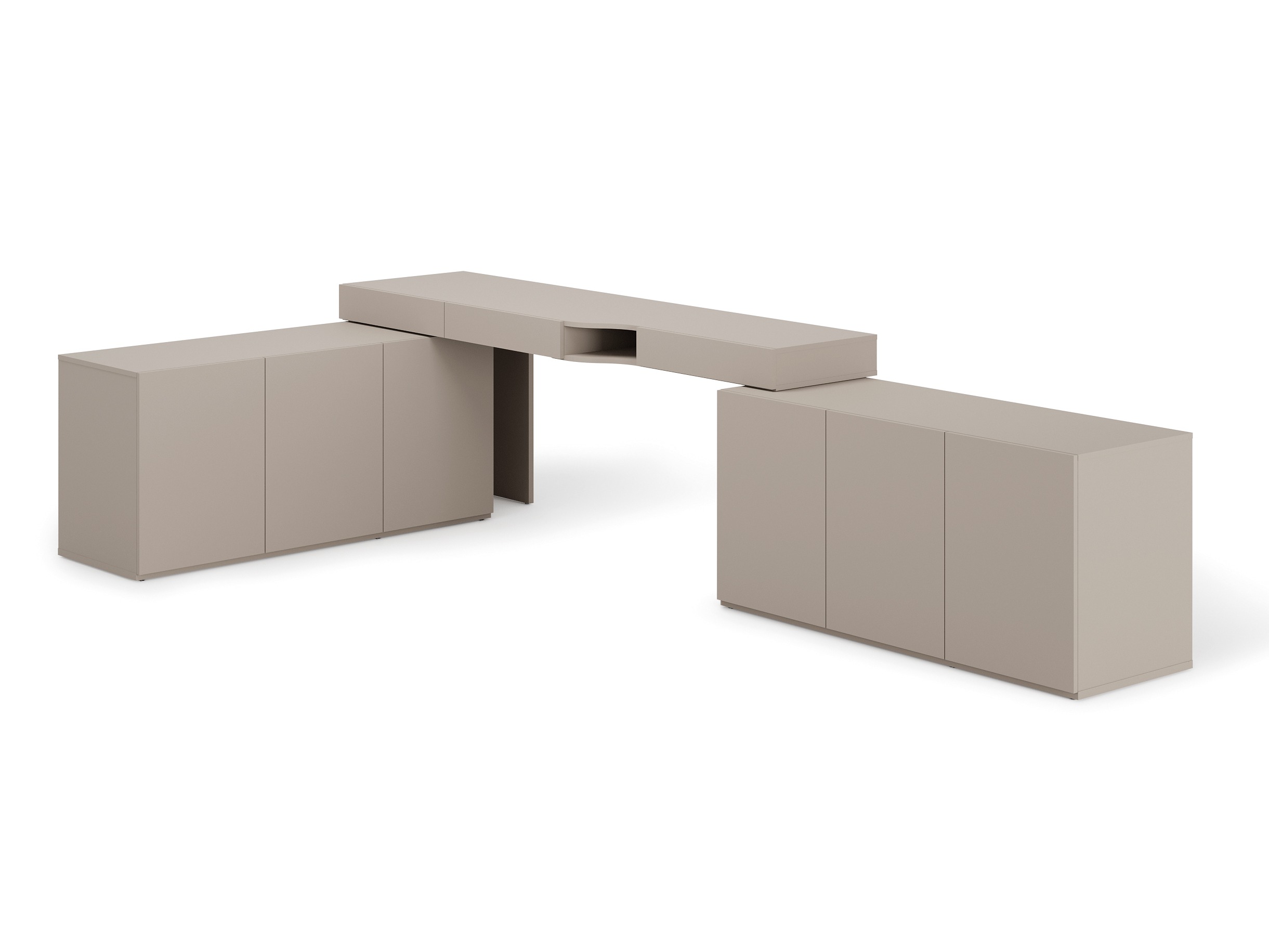 Mesa de escritório para cantos Evareve 115 (Esquerda)