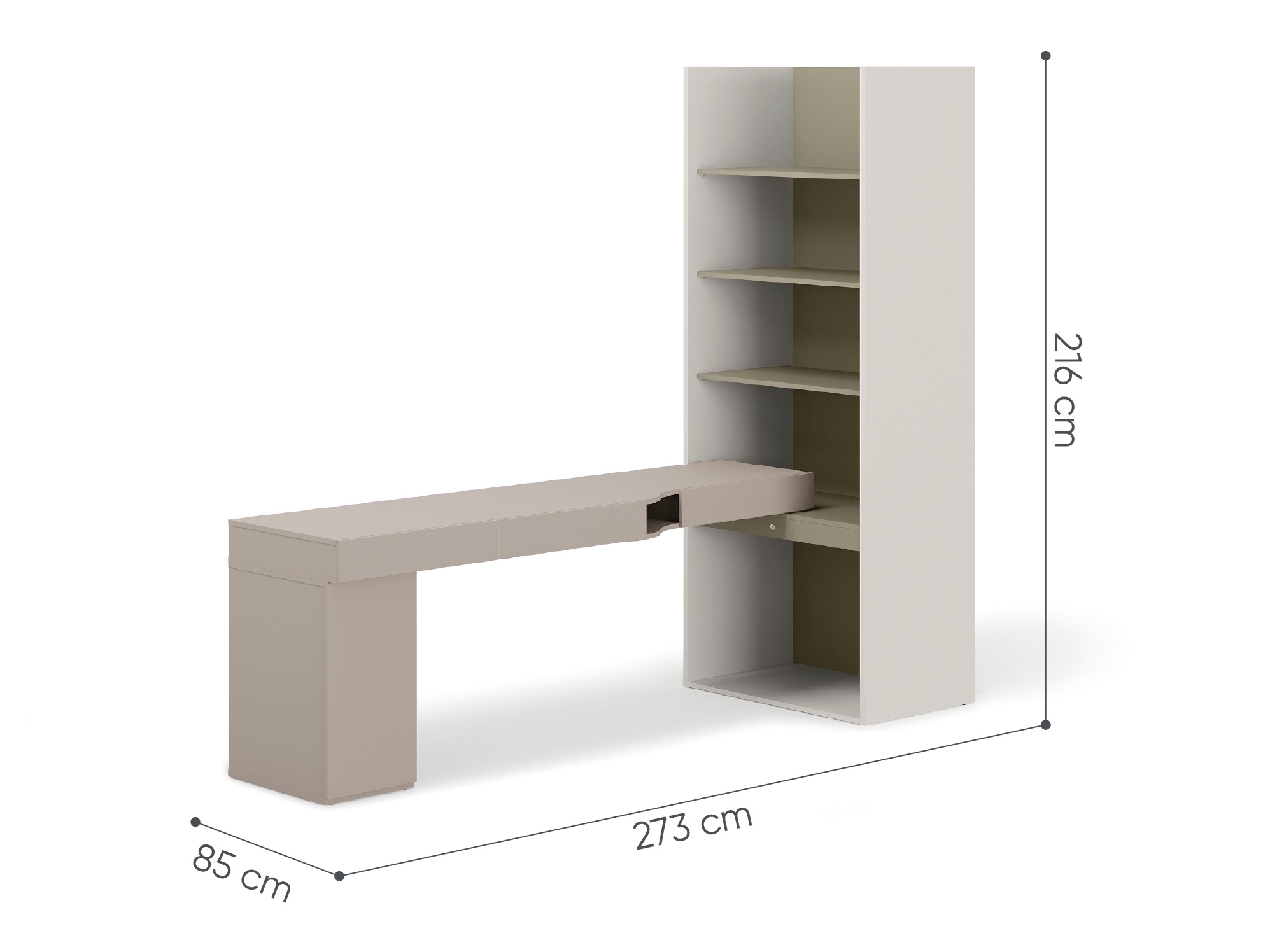 Conjunto para escritório em casa Evareve 119 (Esquerda)