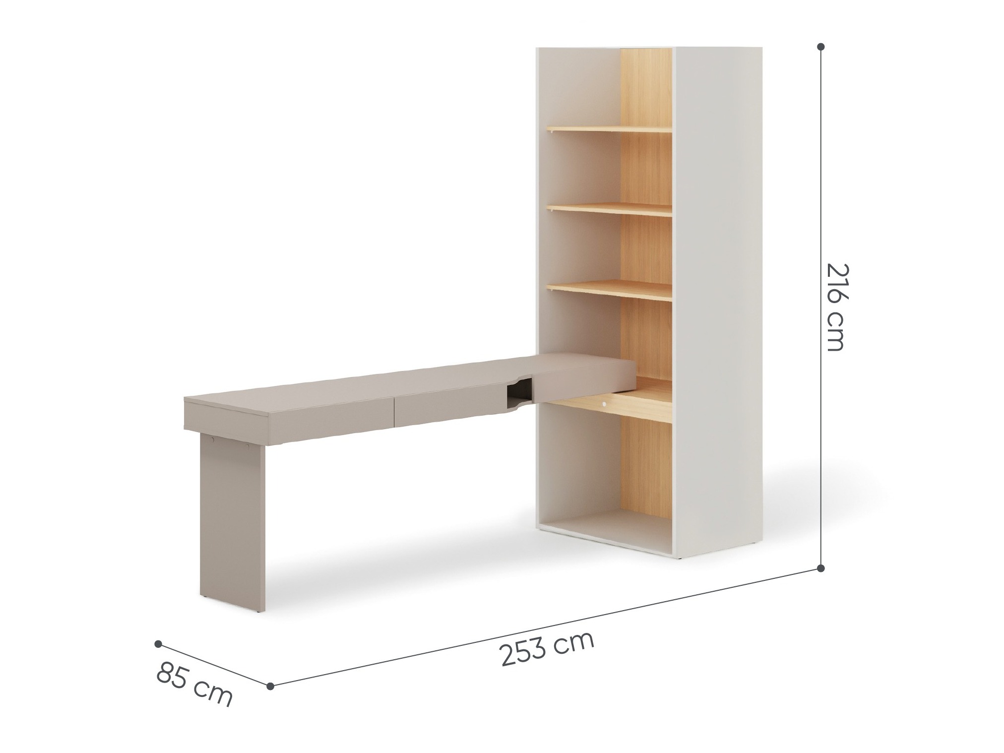 Conjunto para escritório em casa Evareve 120 (Esquerda)