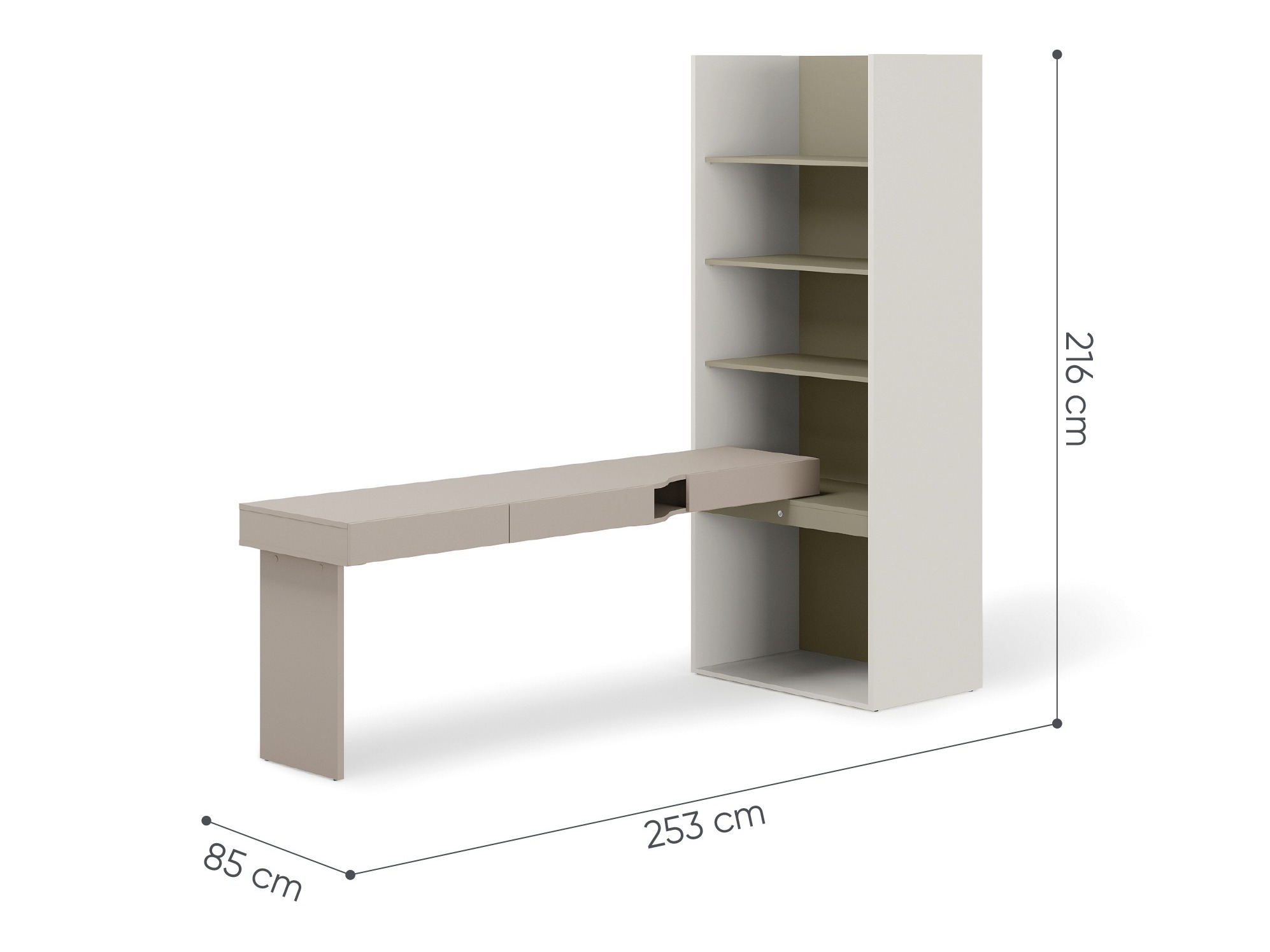 Conjunto para escritório em casa Evareve 120 (Esquerda)