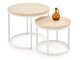 Conjunto de mesa de centro Houston 951 (Travertino claro + Branco)