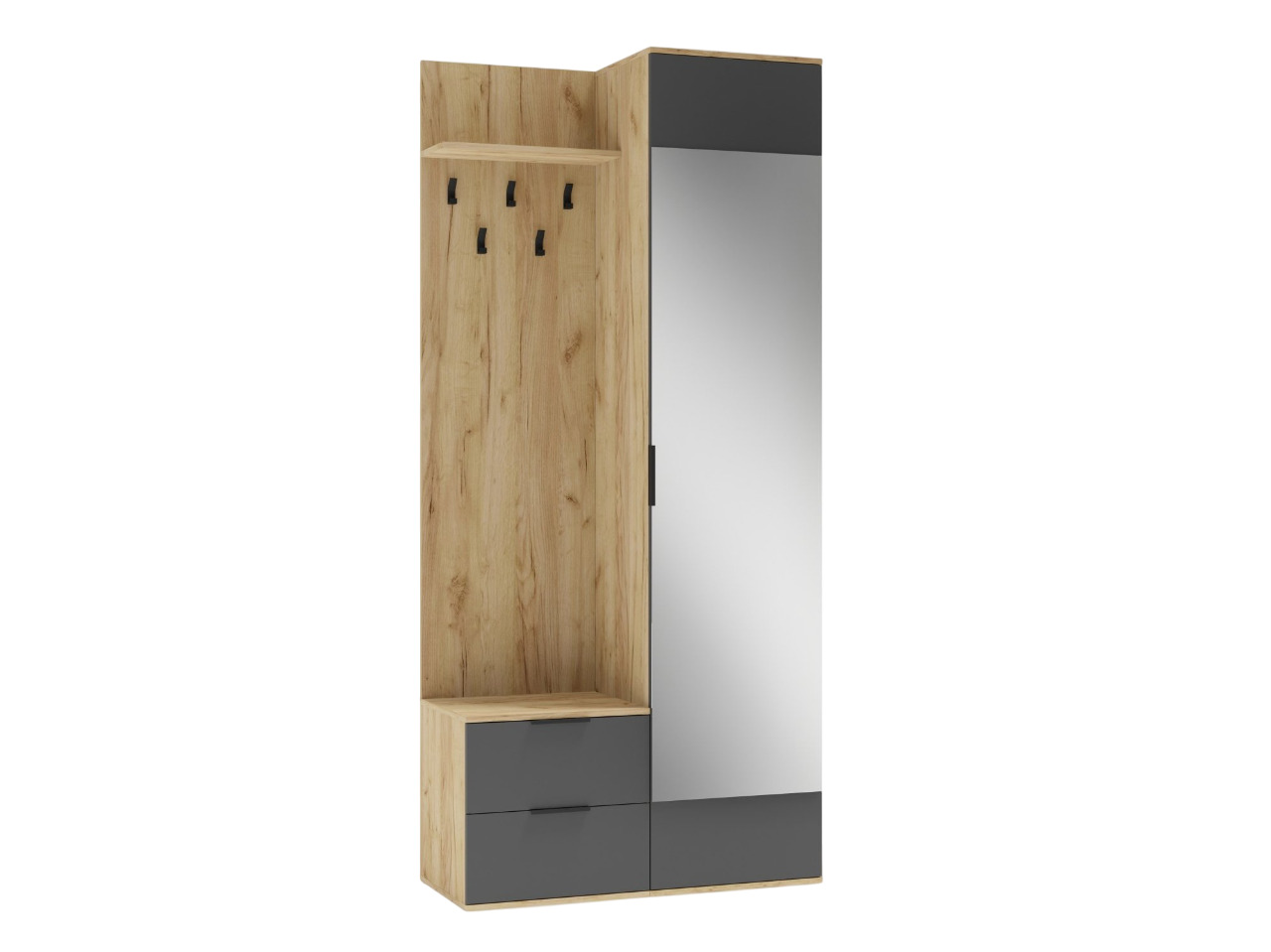 Conjunto para corredor Houston 2004 (Antracite + Carvalho dourado)