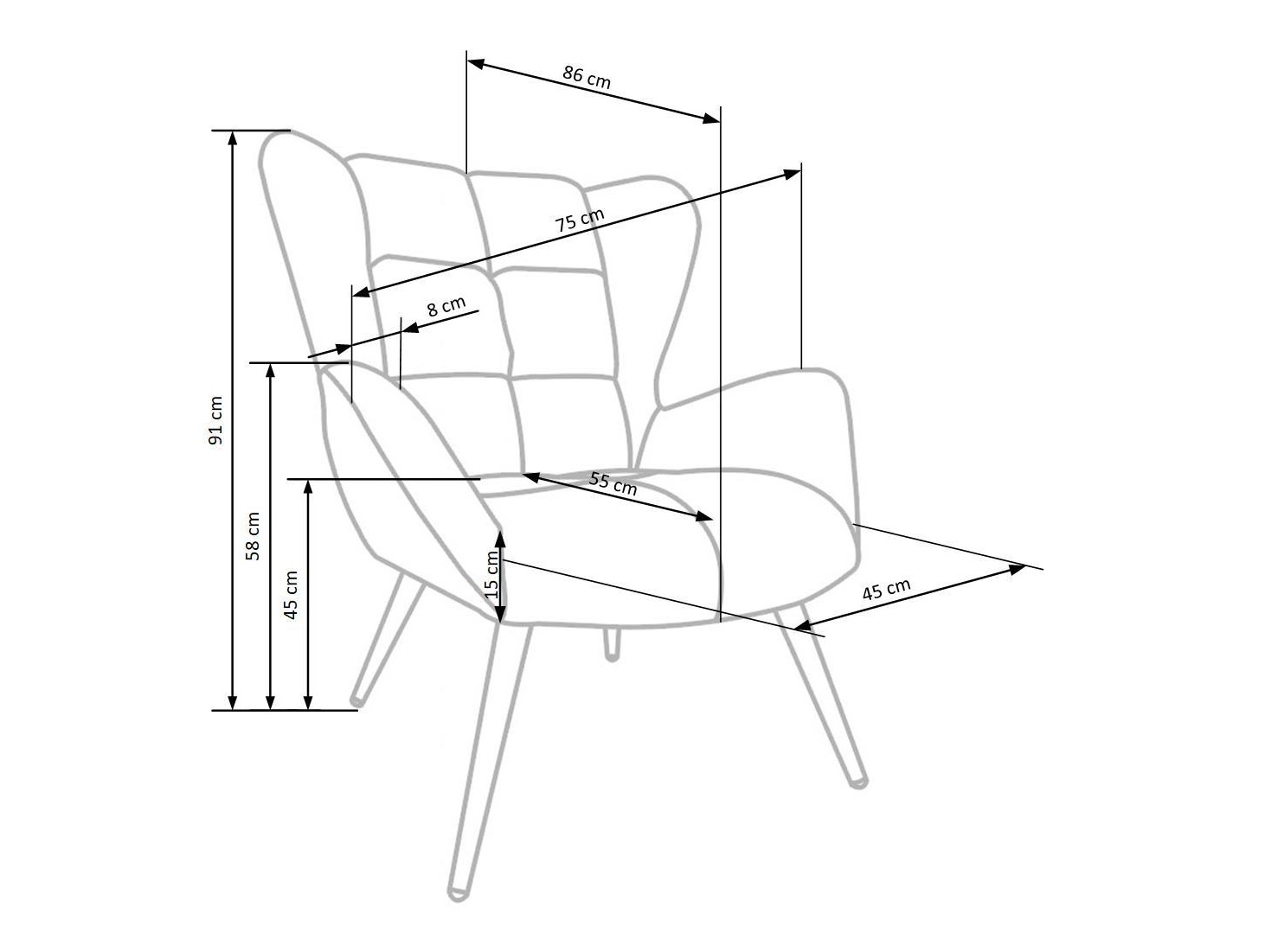 Poltrona Houston 1079 (Bege)