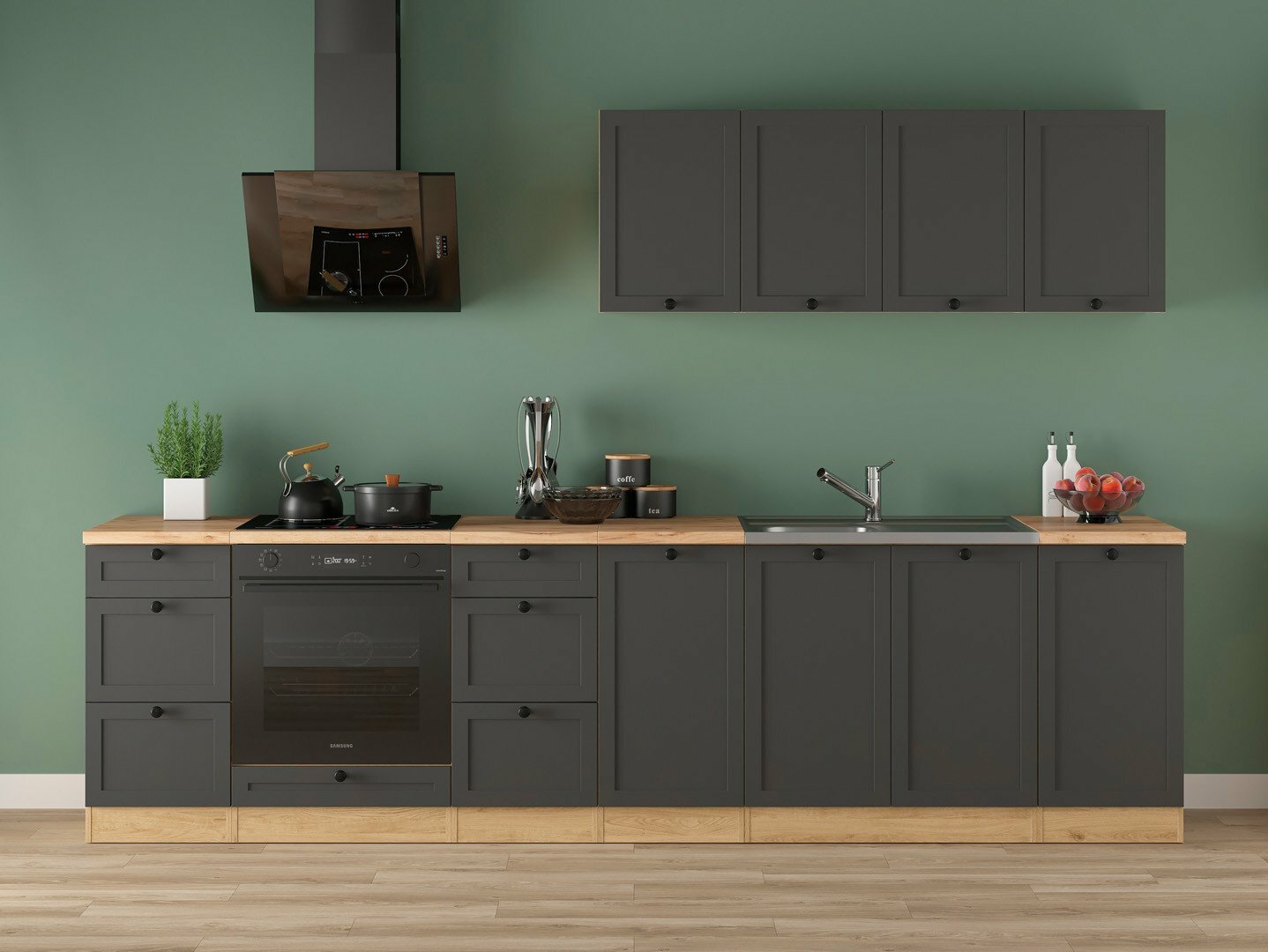 Conjunto de cozinha modular Classic Grey Oak 119