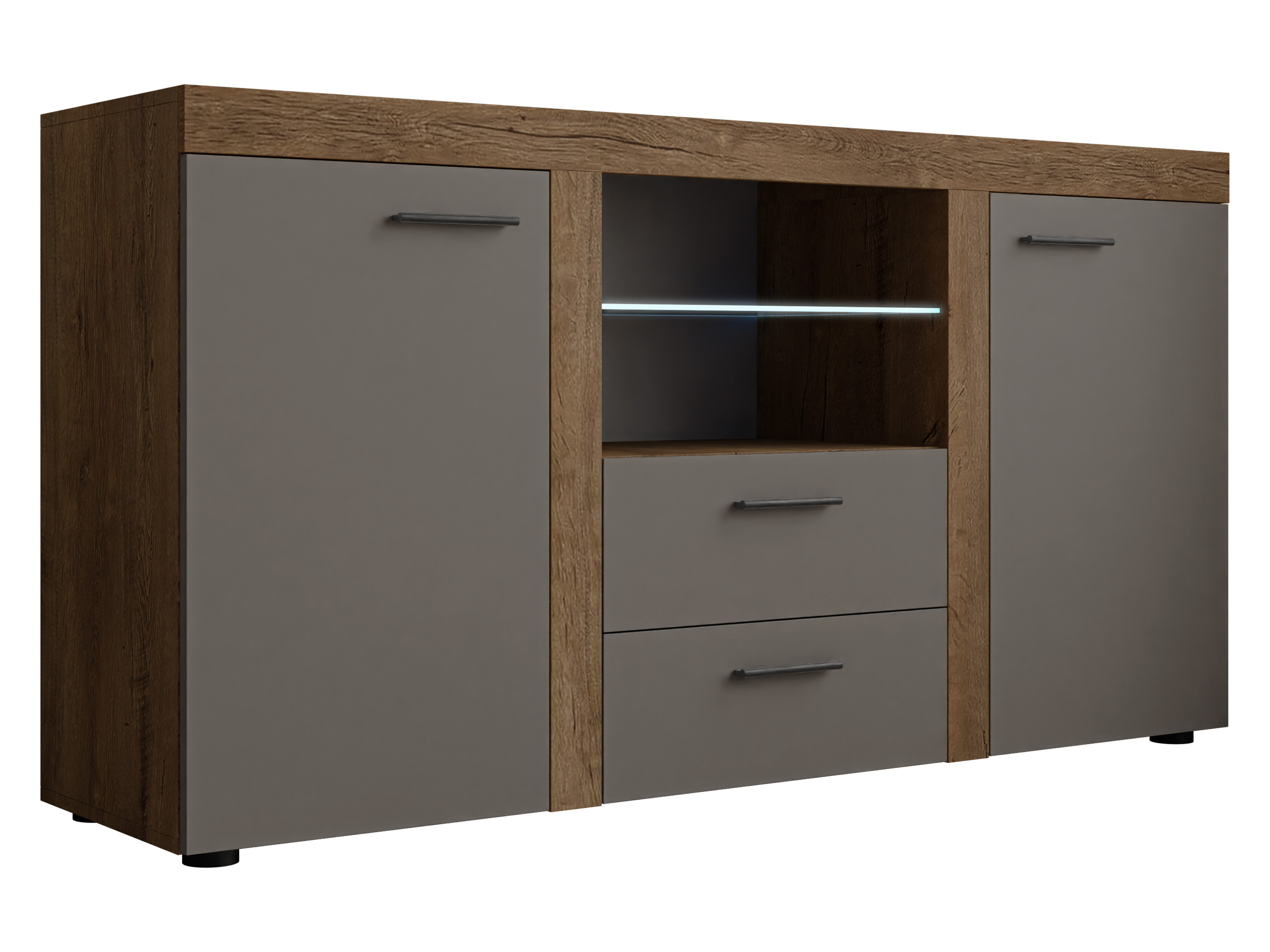 Cómoda Tucson 104 (Carvalho lefkas + Grafite)