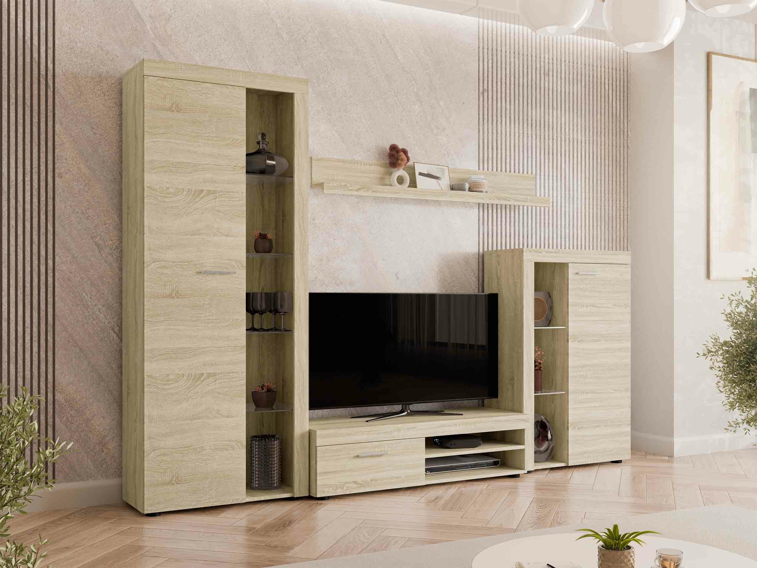 Conjunto para sala de estar Univio (Carvalho sonoma)