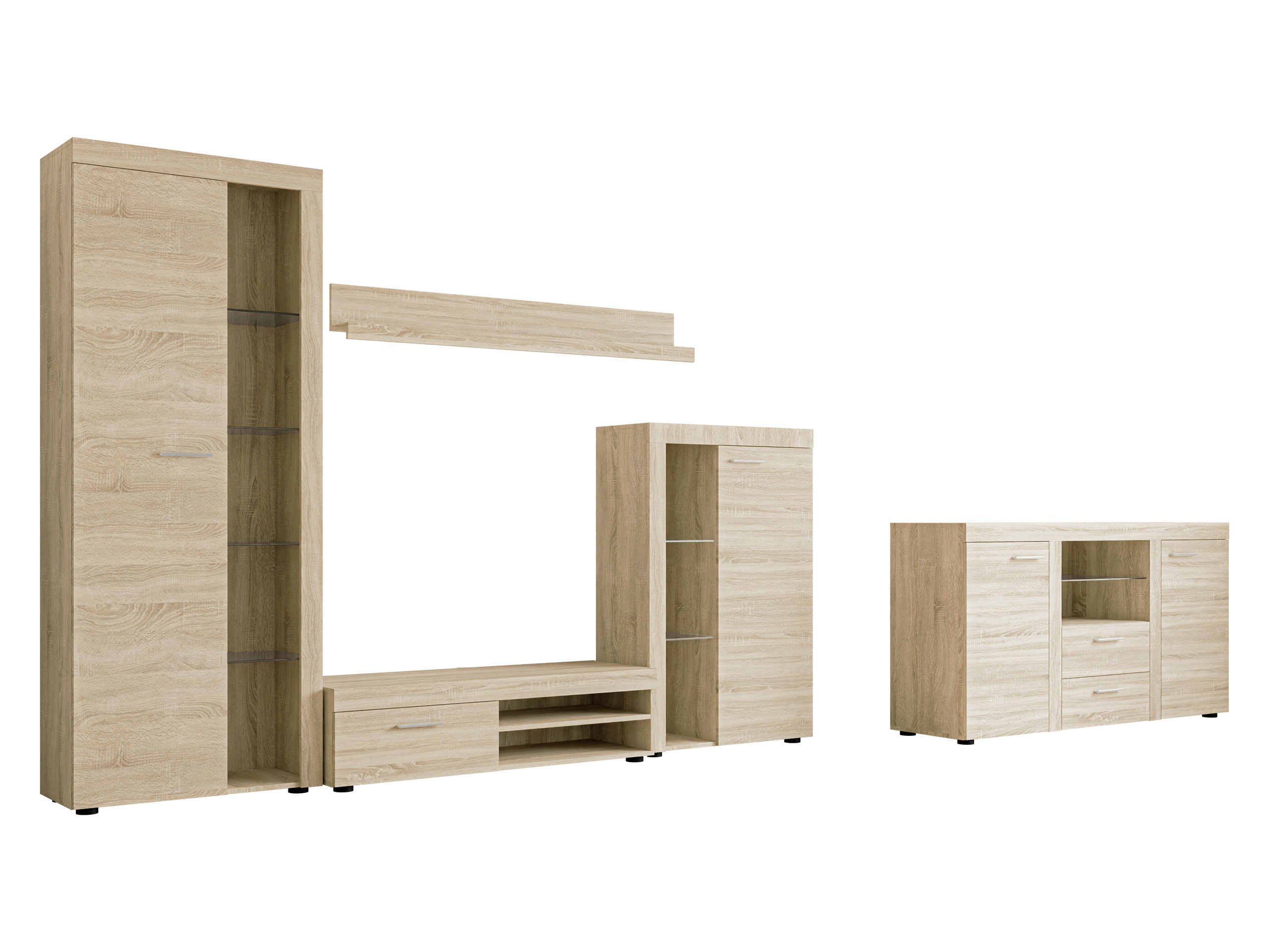 Conjunto para sala de estar Univio I (Carvalho sonoma)