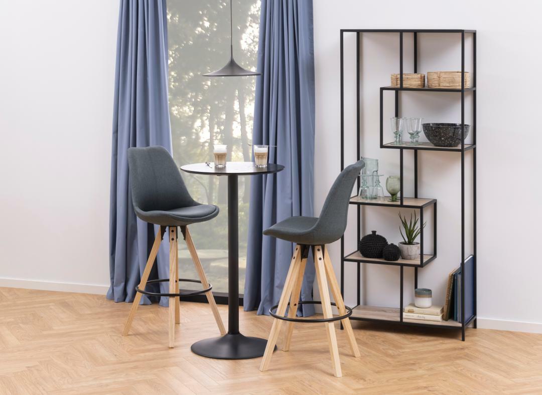 Estante Norsica Sevferi 104 (Carvalho sonoma + Preto)