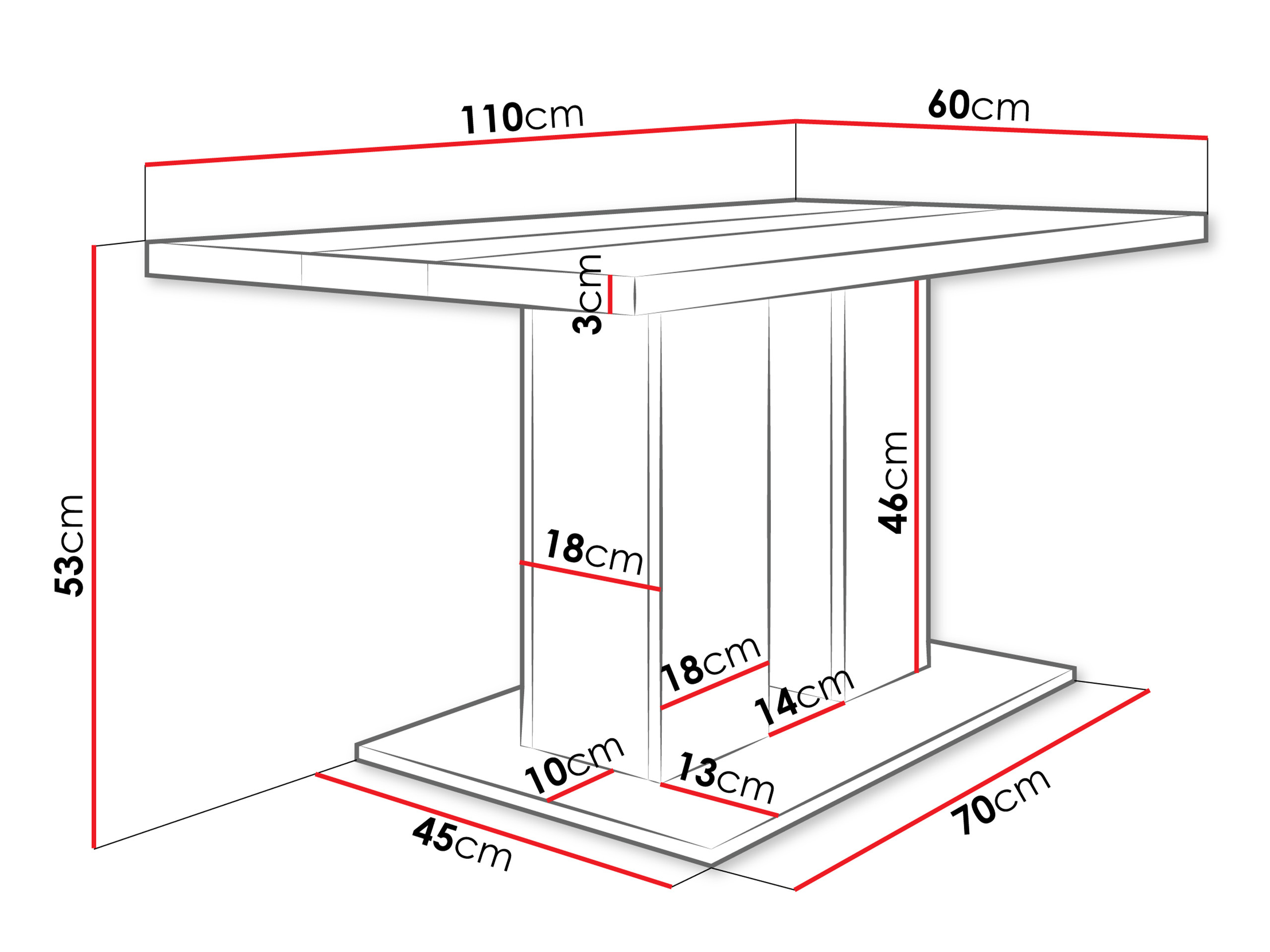 Mesa de centro Tucson 147 (Carvalho Artisan + Preto)