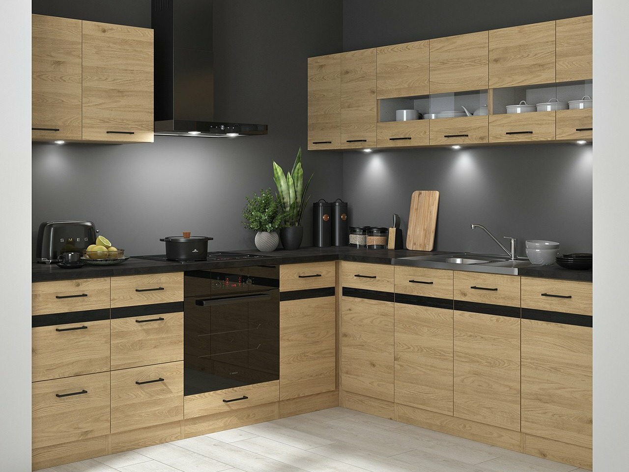 Conjunto de cozinha modular Berna 123