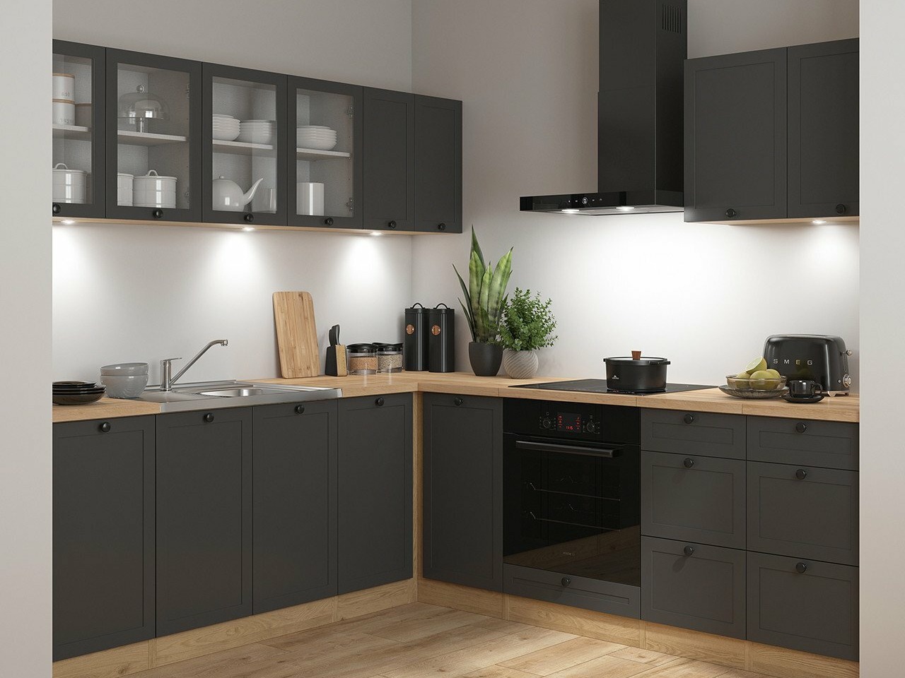 Conjunto de cozinha modular Classic Grey Oak 121