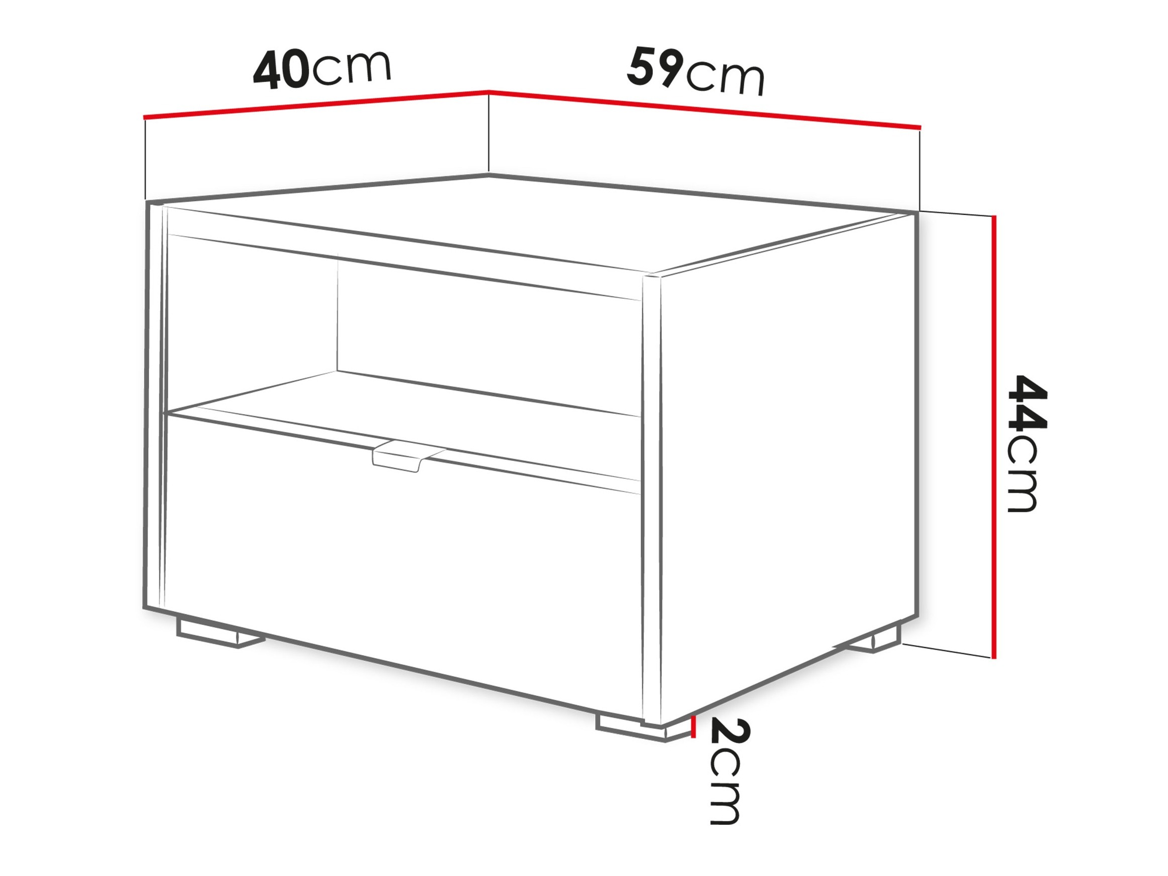 Mesa de cabeceira Comfivo Ordo