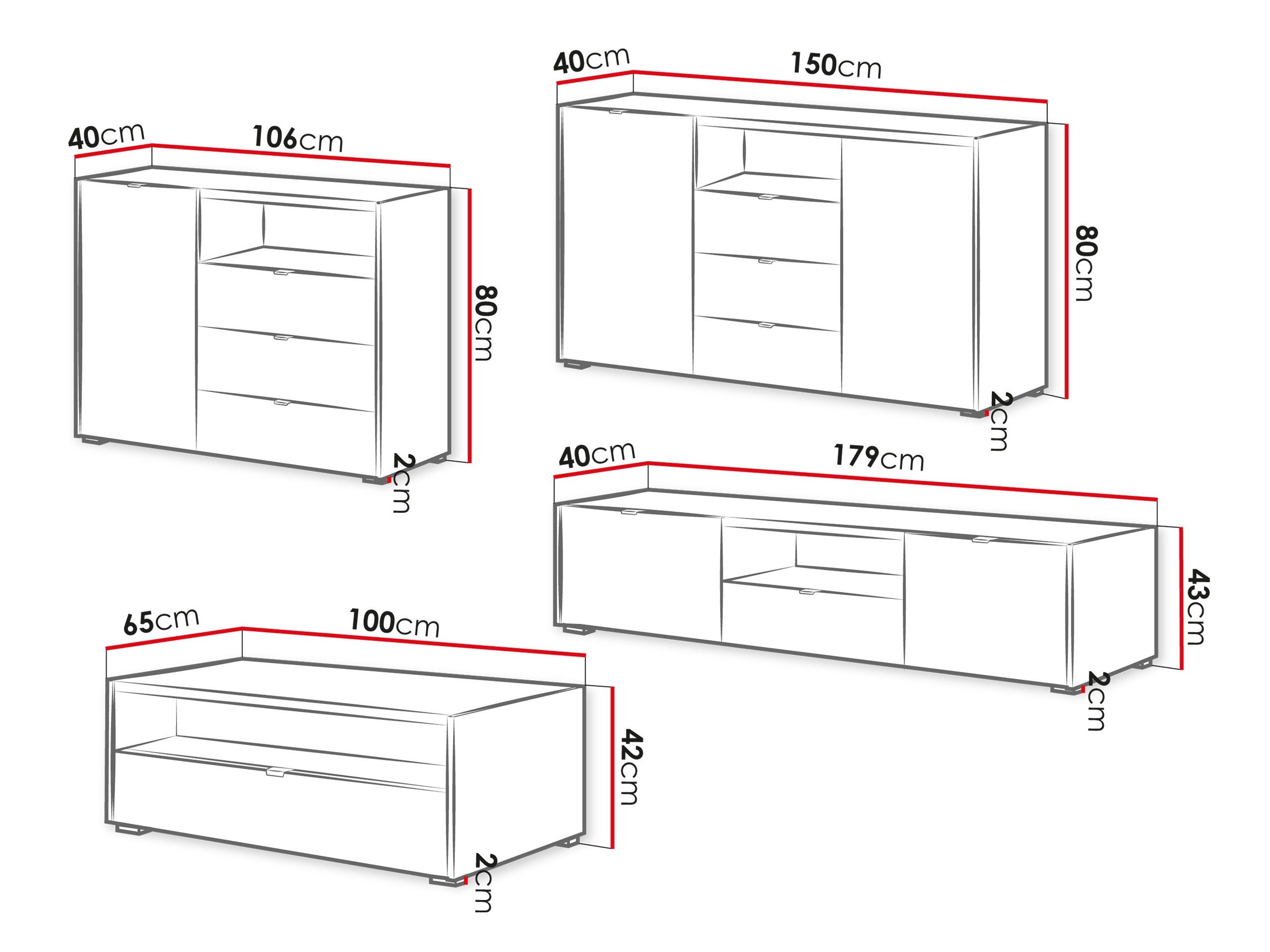 Conjunto para sala de estar Comfivo Ordo