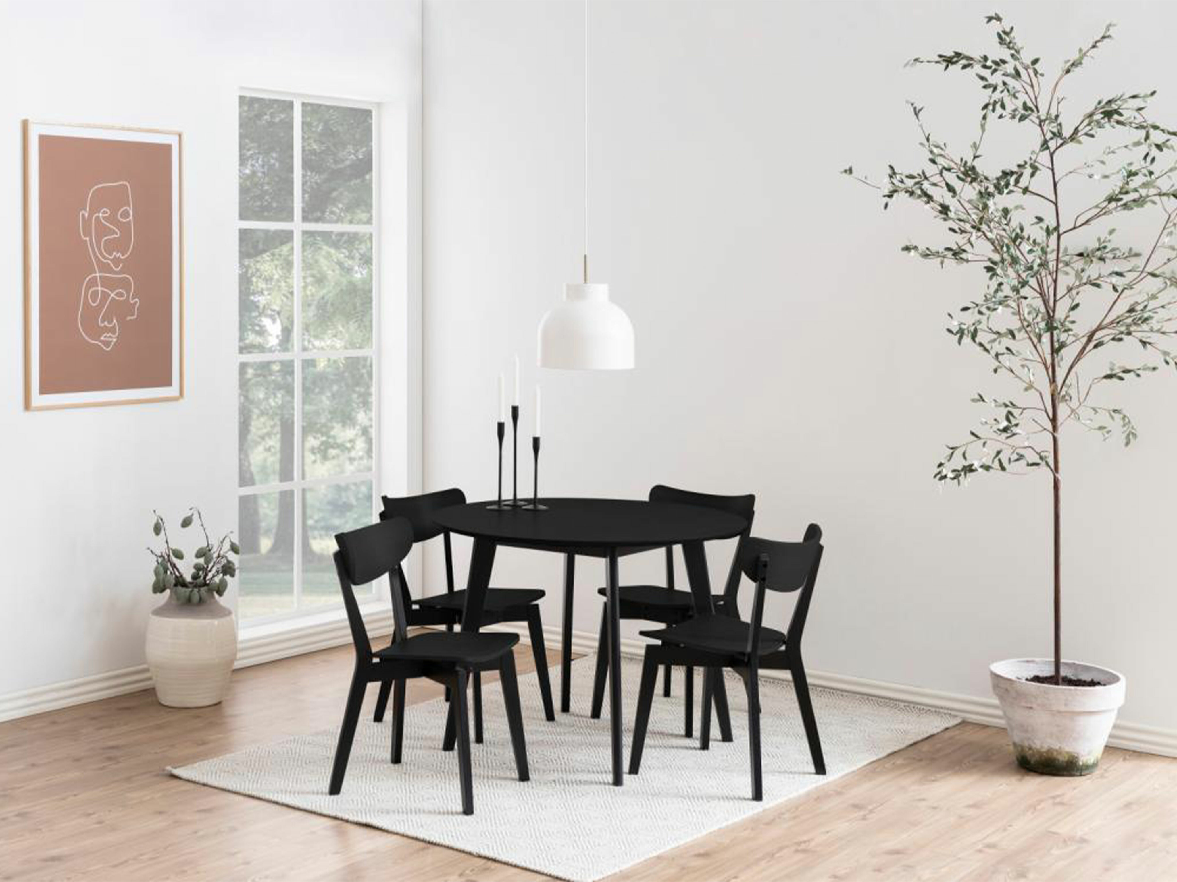 Cadeira Norsica 319 (Carvalho preto + Preto)