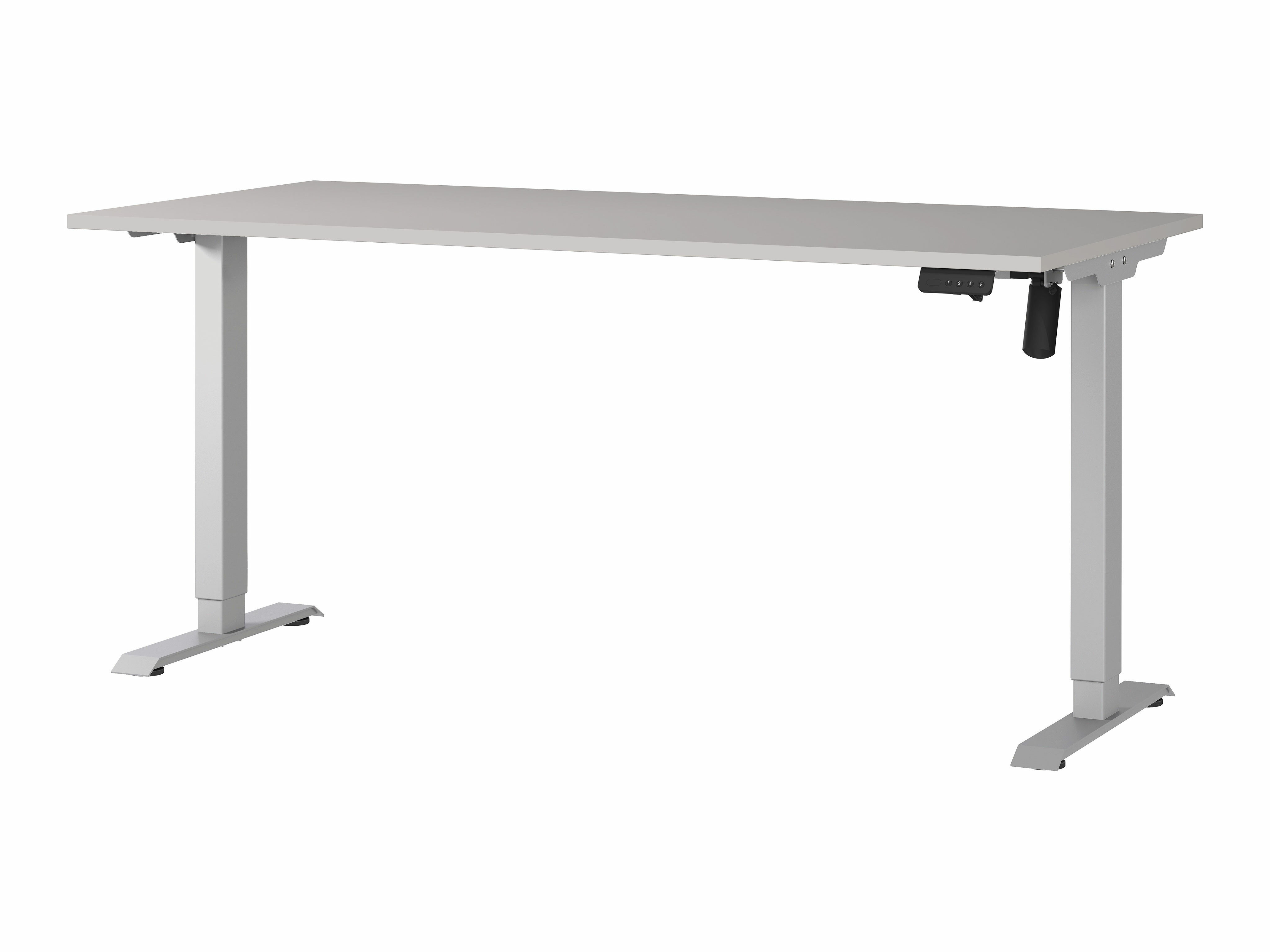 Secretária de trabalho com altura ajustável Lartesi 117 (Caxemira + Prateado)