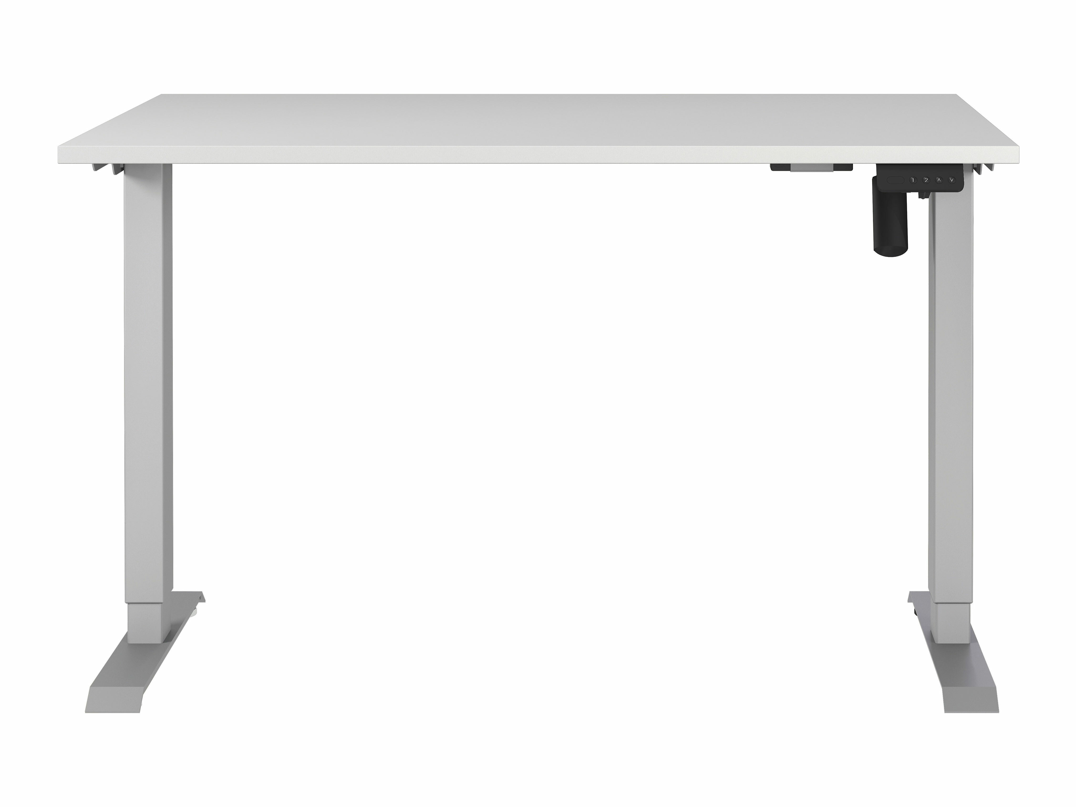 Secretária de trabalho com altura ajustável Lartesi 115 (Cinzento claro + Prata)