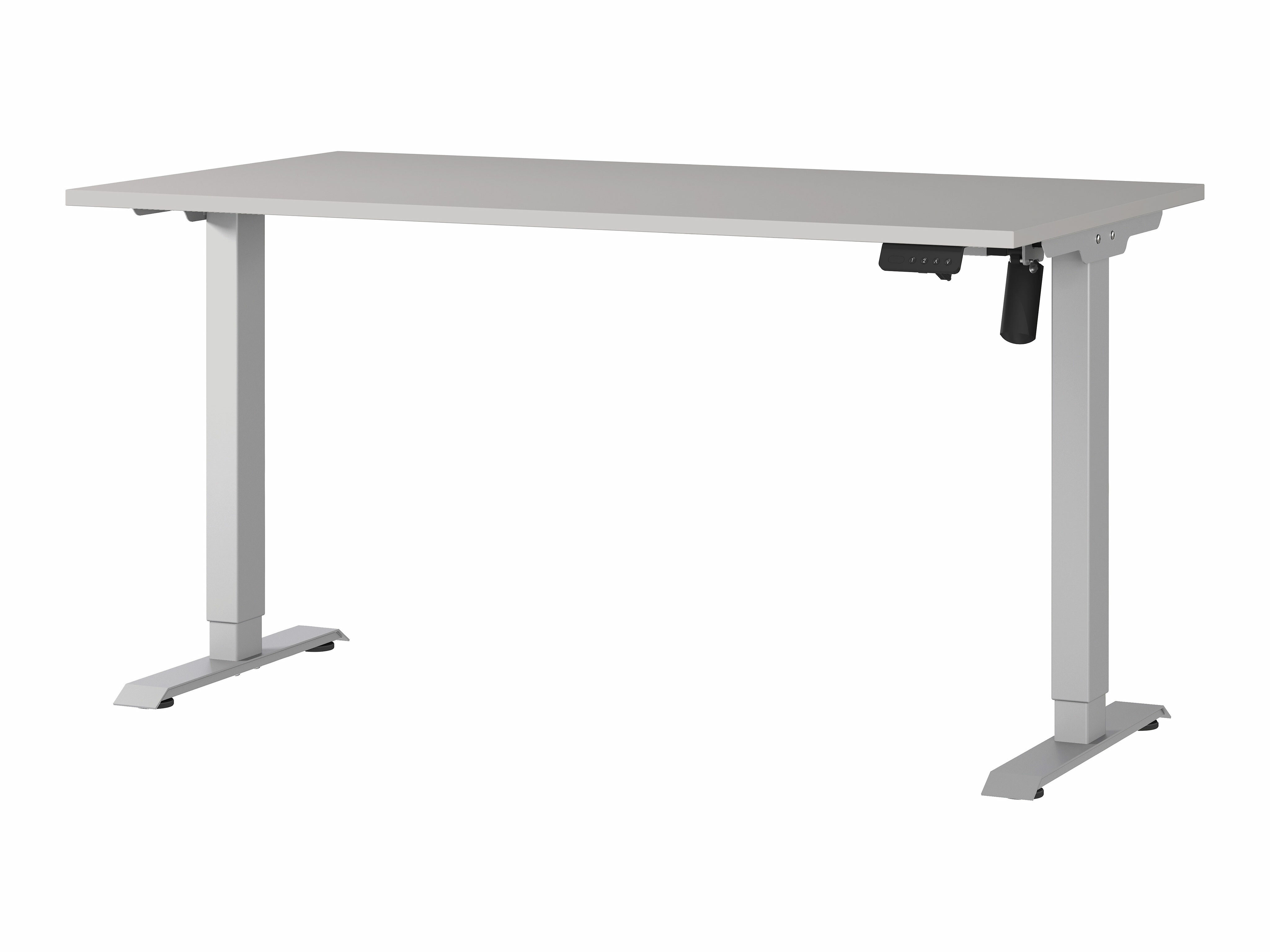 Secretária de trabalho com altura ajustável Lartesi 116 (Caxemira + Prateado)