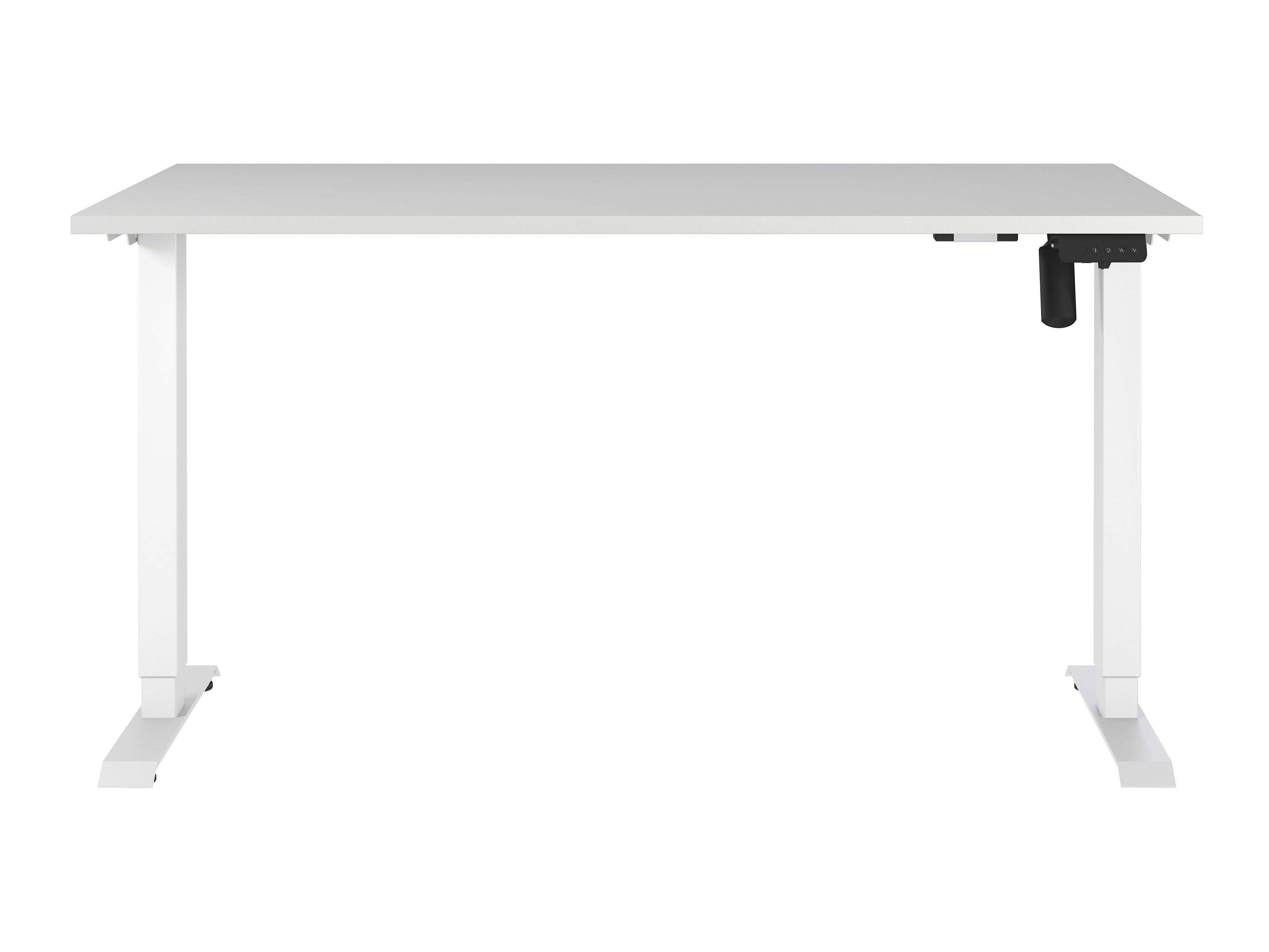 Secretária de trabalho com altura ajustável Lartesi 116 (Cinzento claro + Branco)