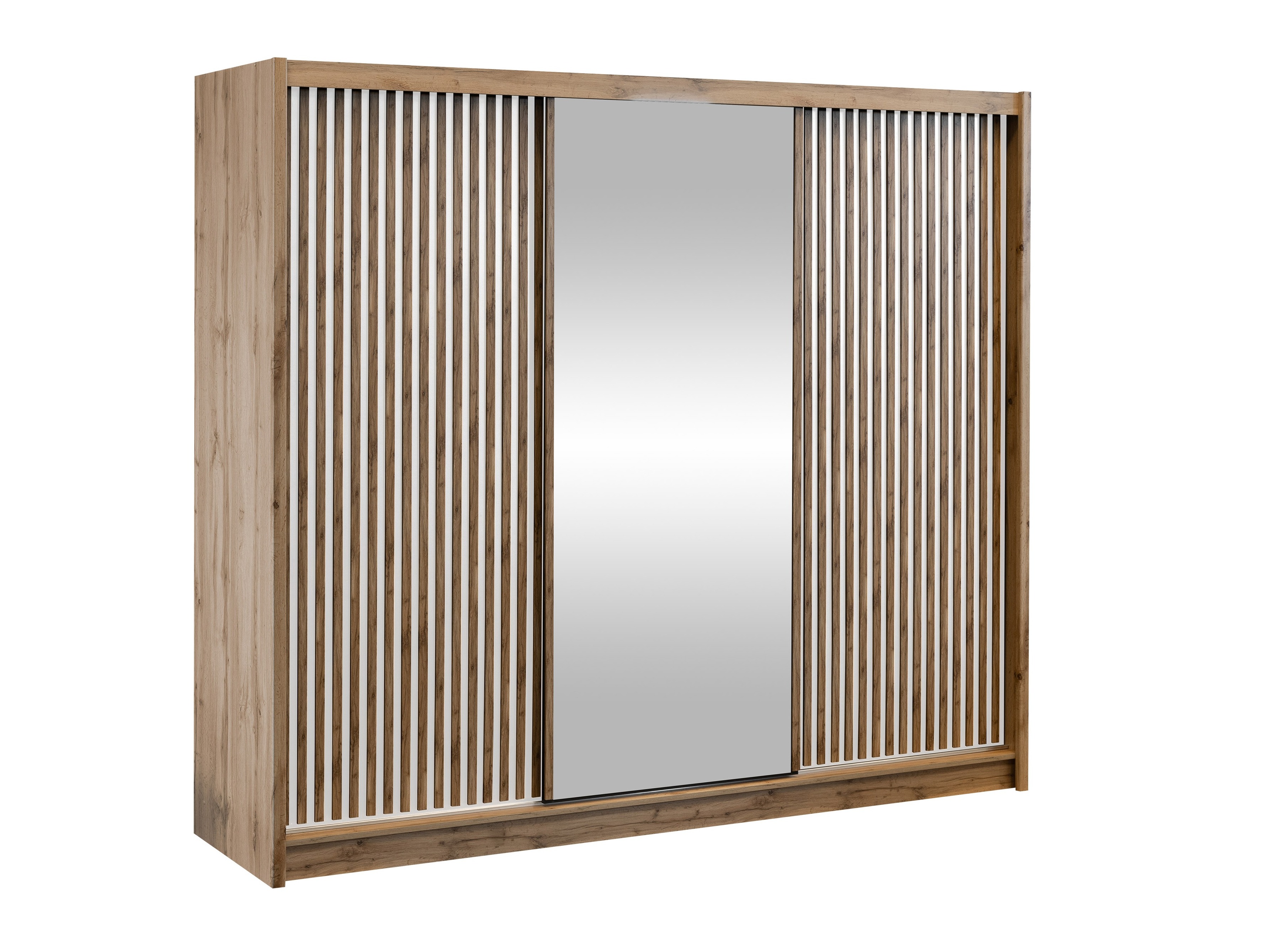 Roupeiro Honolulu 275 (Carvalho wotan + Branco)