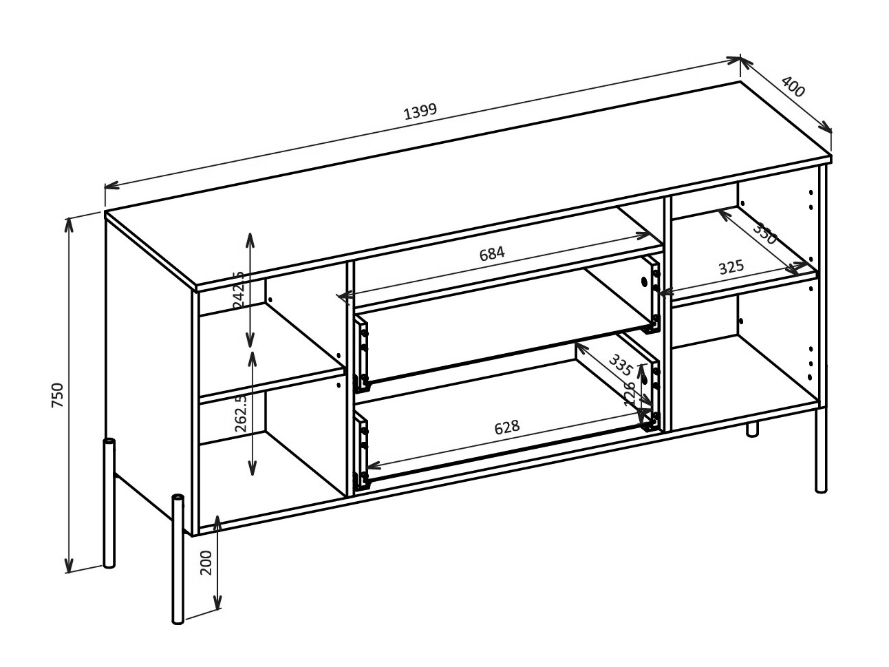 Cómoda Levtenu 114 (Caxemira)
