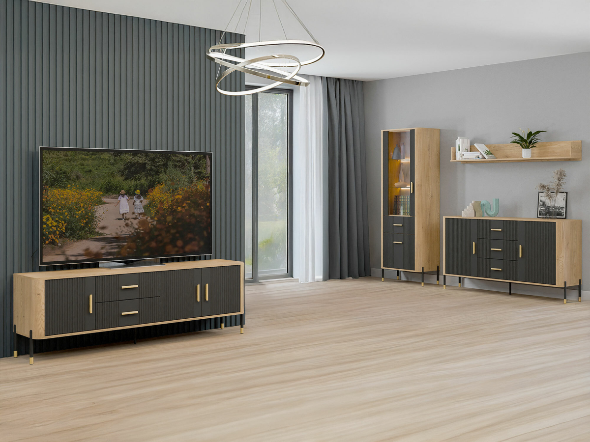 Móvel de TV Flosora 105 (Antracite)