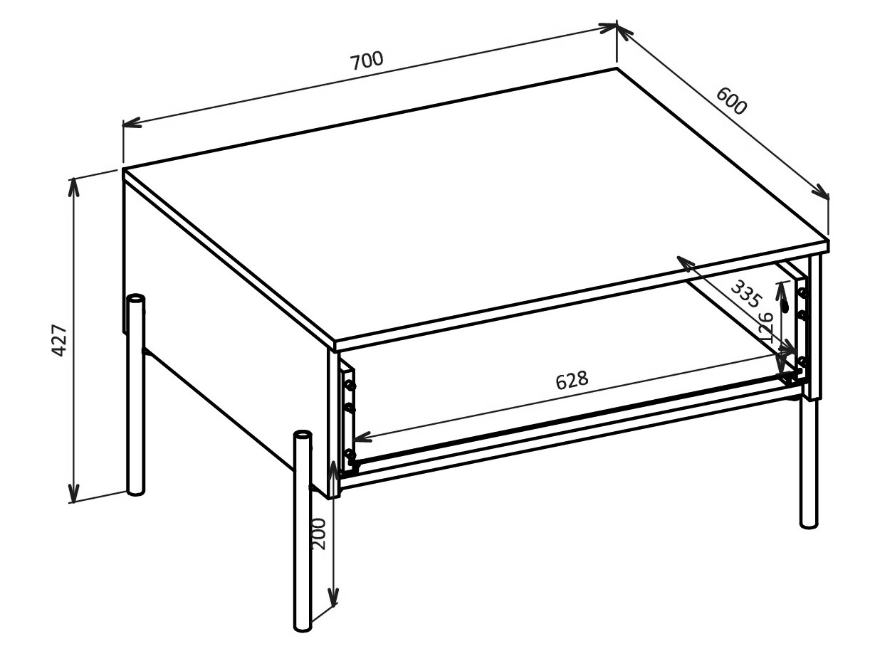 Conjunto para sala de estar Levtenu 119 (Carvalho + Caxemira)