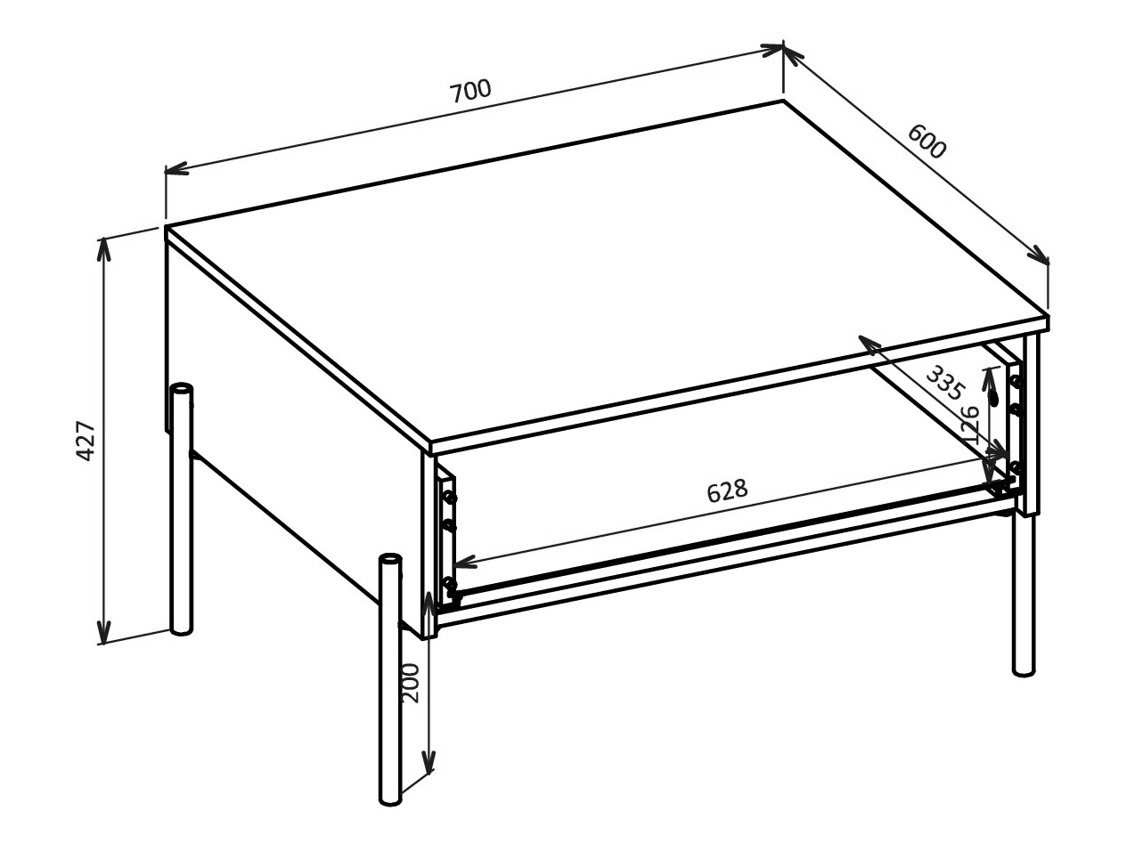 Mesa de centro Levtenu 116 (Carvalho)
