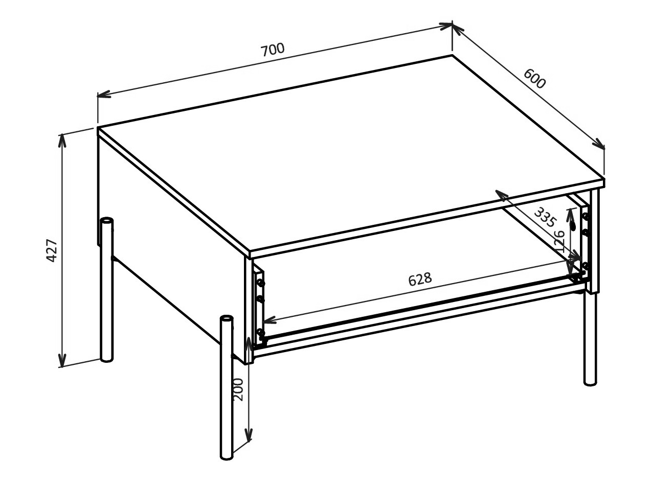 Mesa de centro Levtenu 117 (Caxemira)