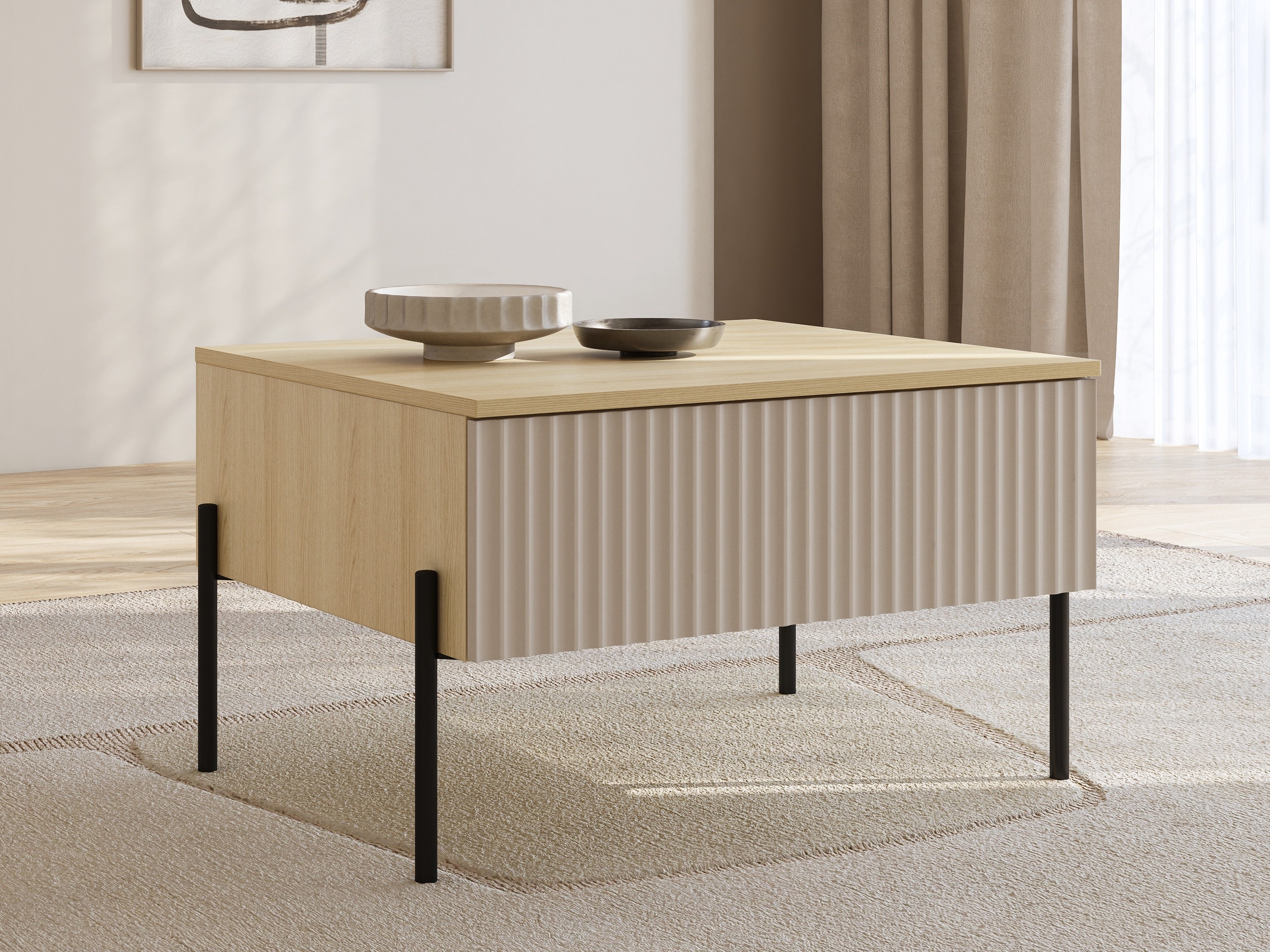 Mesa de centro Levtenu 117 (Carvalho + Caxemira)