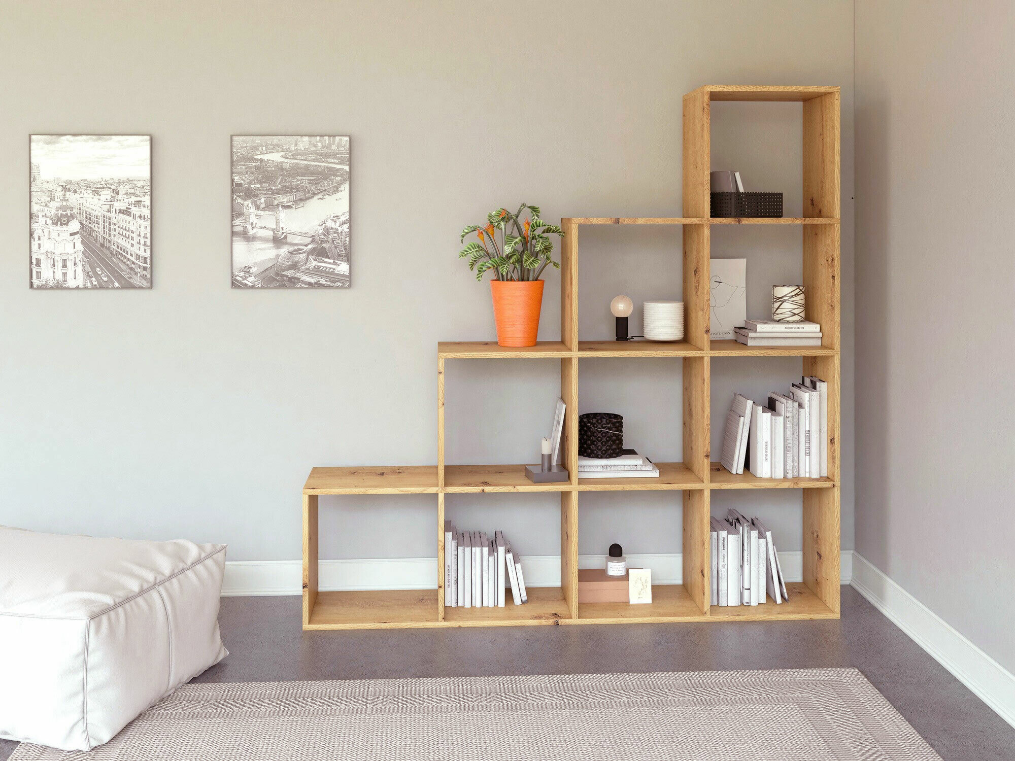 Estante Mandeville 233 (Carvalho Artisan)