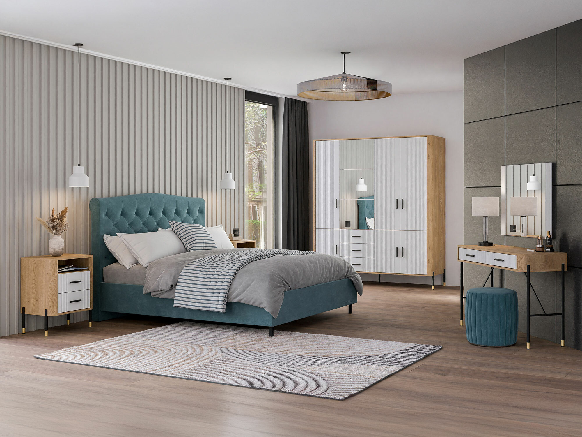 Mesa de cabeceira Flosora 142 (Branco)