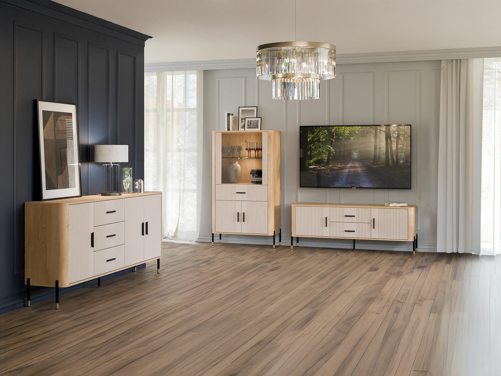 Conjunto para sala de estar Flosora 147 (Caxemira)