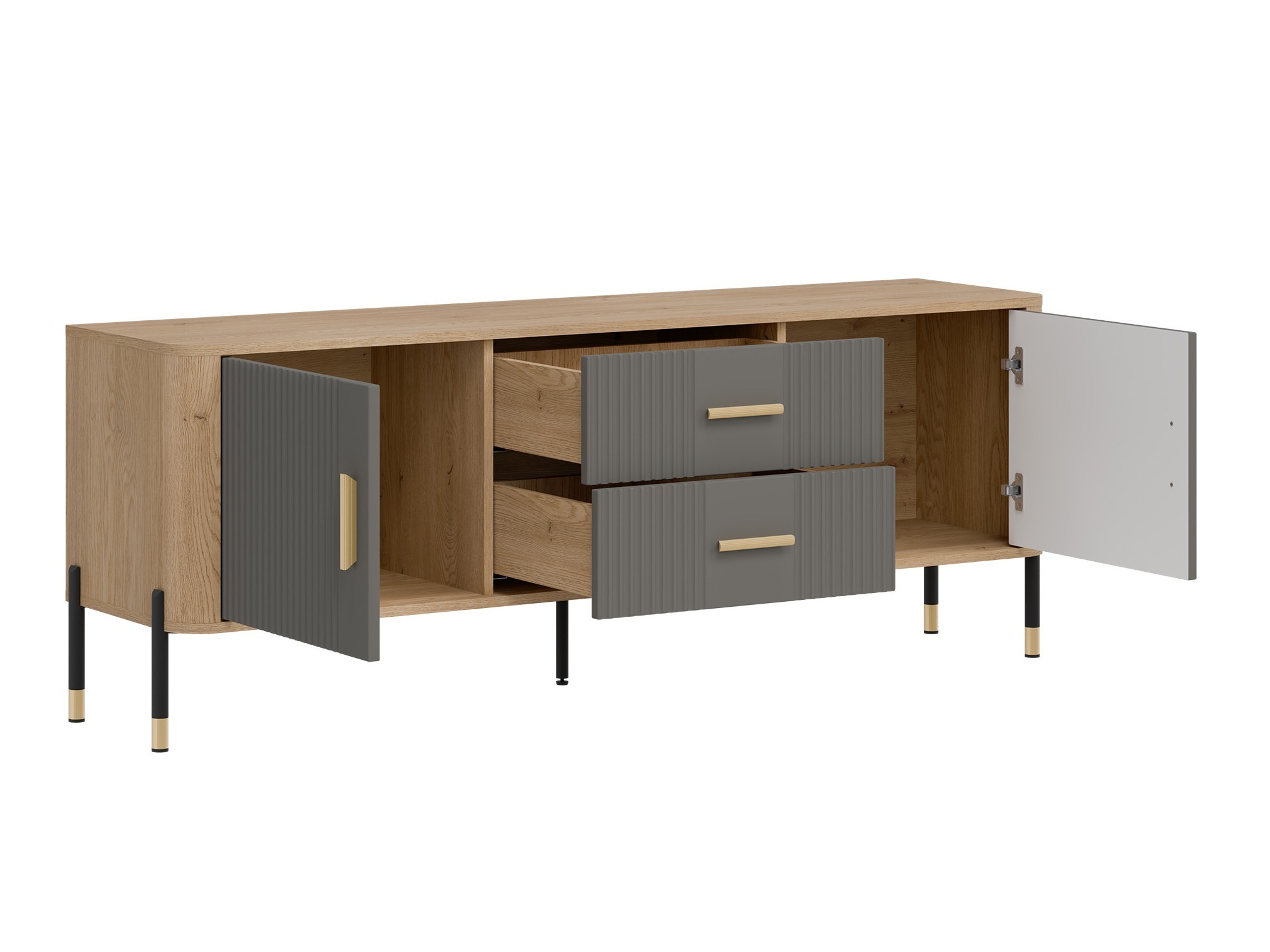 Conjunto para sala de estar Flosora 147 (Cinzento)