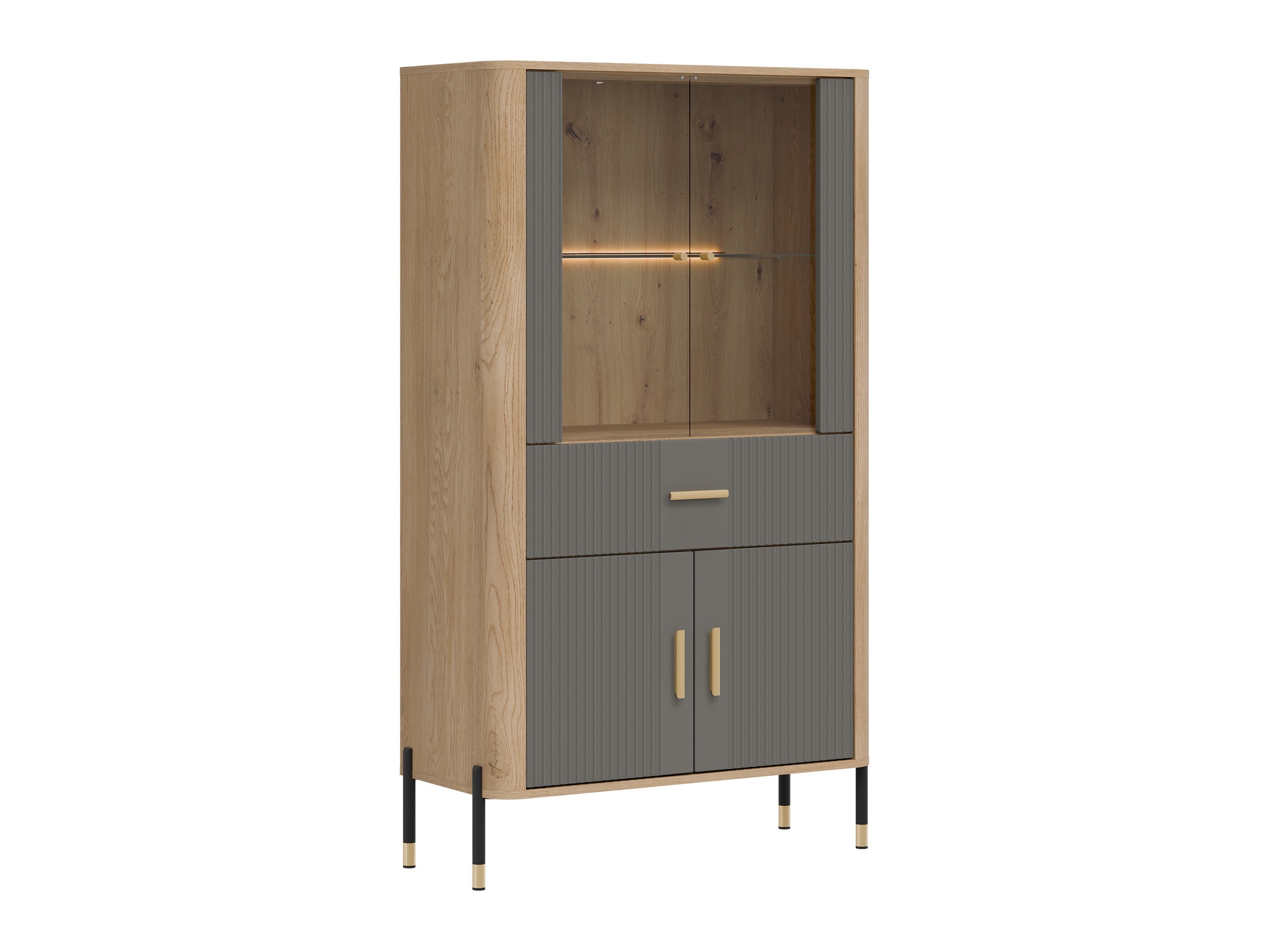 Conjunto para sala de estar Flosora 147 (Cinzento)