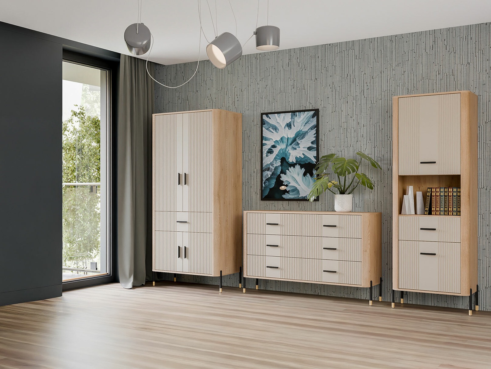 Conjunto para sala de estar Flosora 149 (Caxemira)