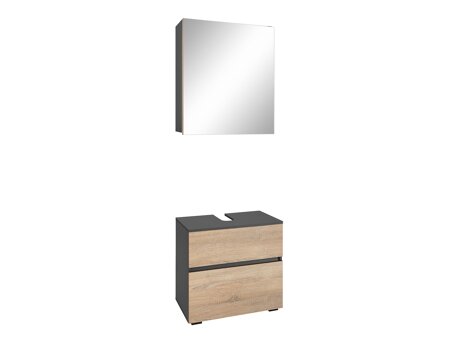 Conjunto para casa de banho Soncamu 117 (Antracite + Carvalho)