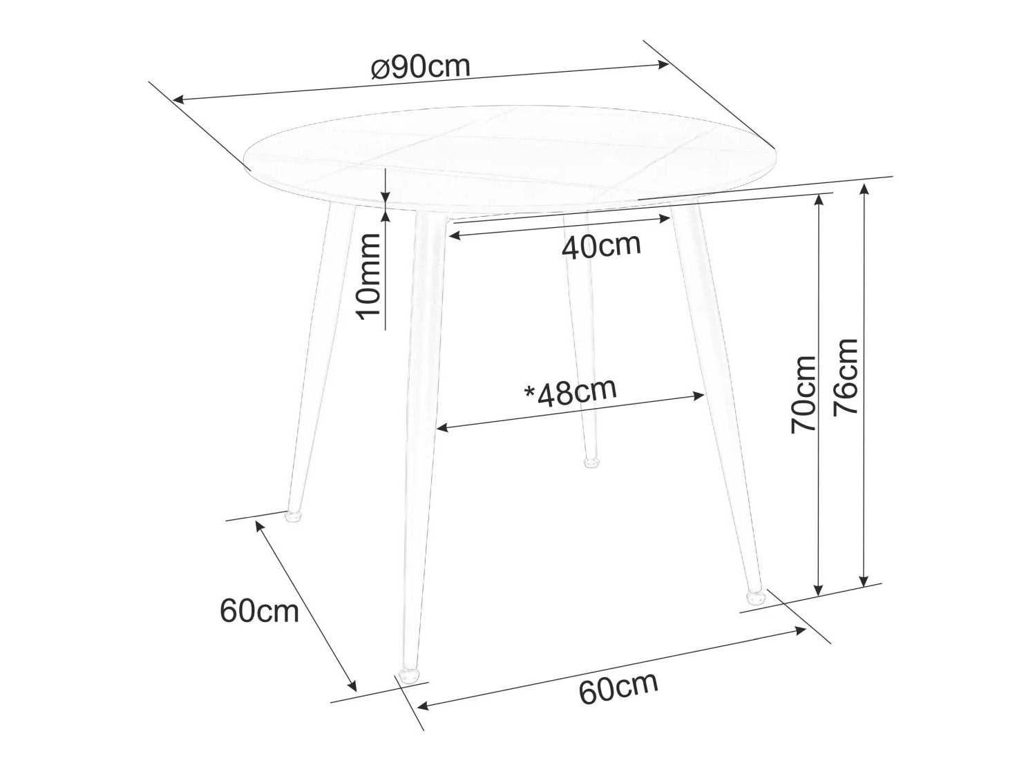 Mesa Detroit 871 (Marmore branco)