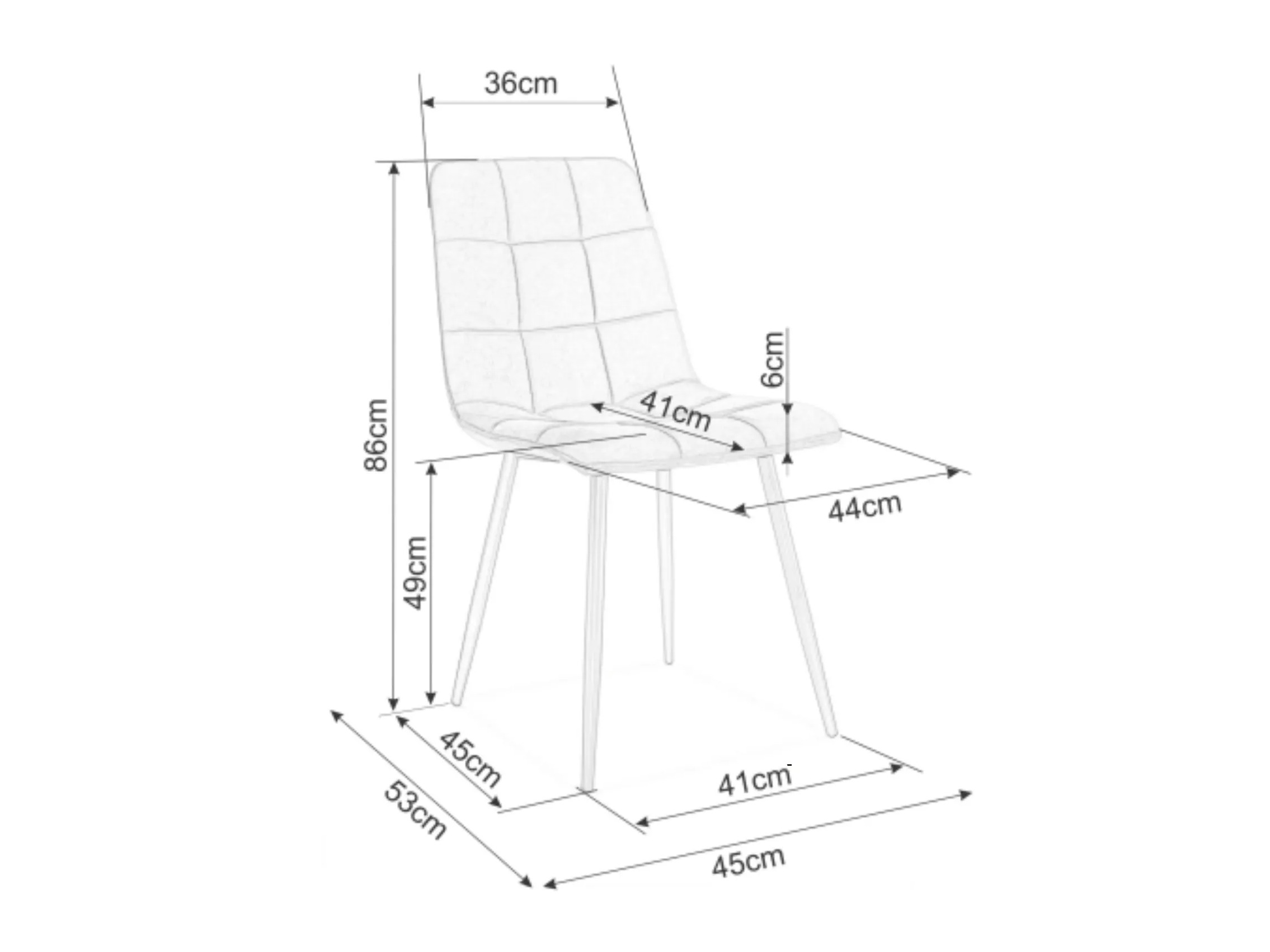 Cadeira Detroit 882 (Cinzento)