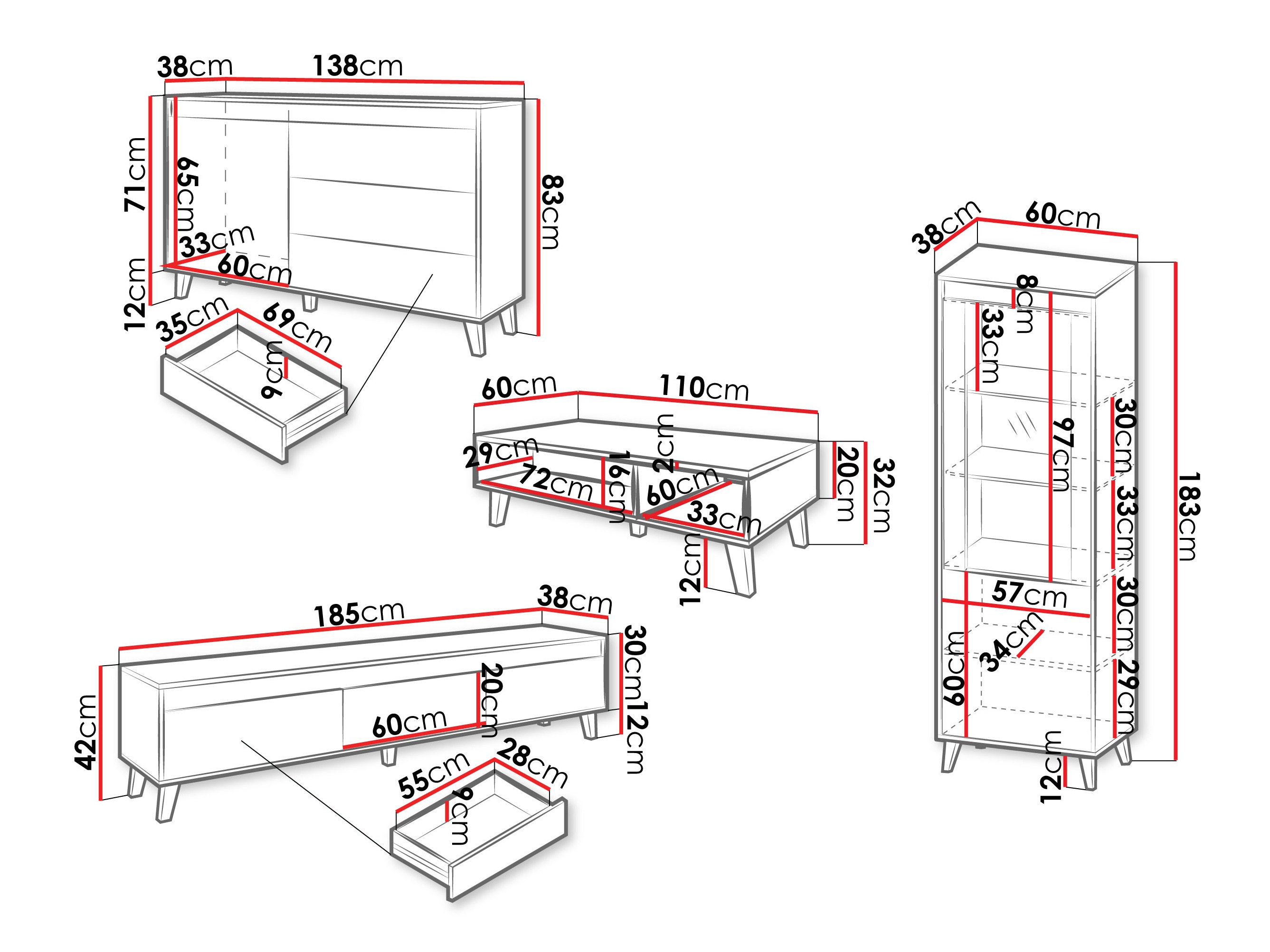 Conjunto para sala de estar Munus