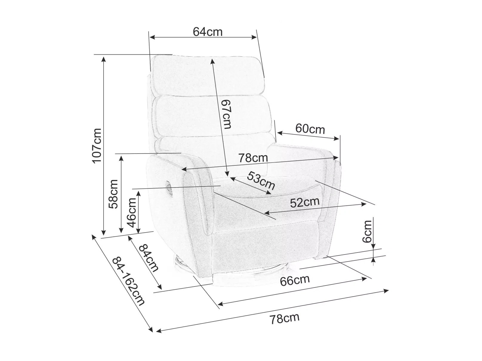 Poltrona reclinável Detroit 877 (Bege)