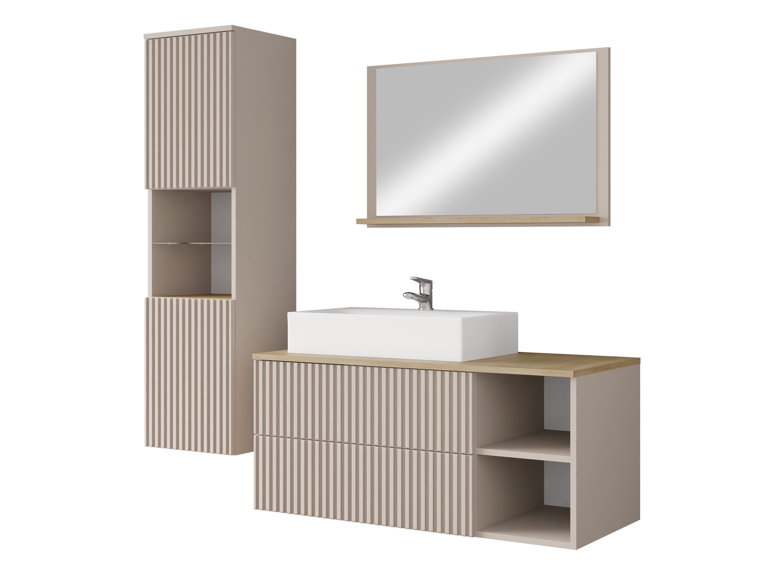 Conjunto para casa de banho Nauta I (Caxemira + Carvalho)