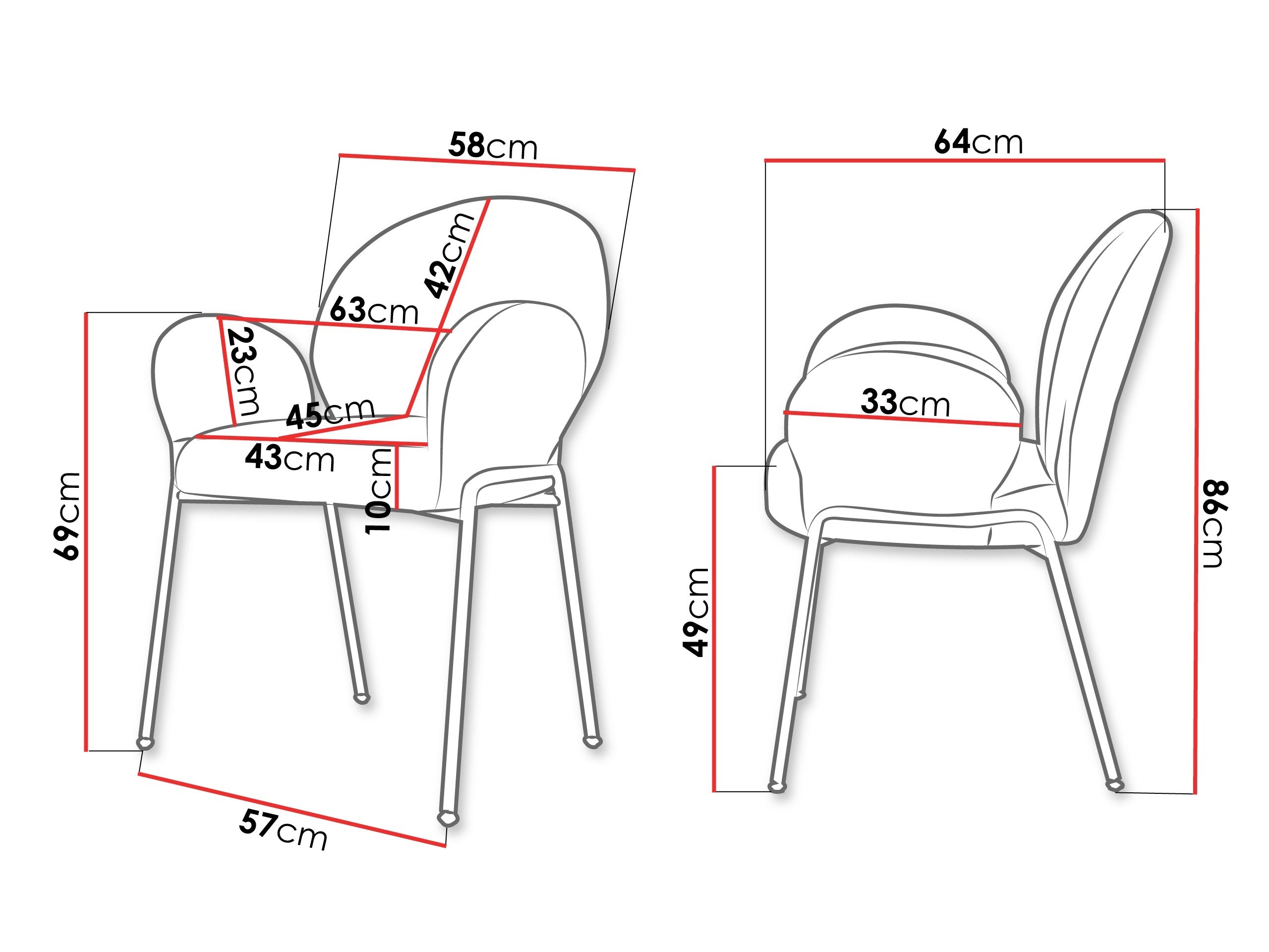 Cadeira Comfivo 460 (Preto)