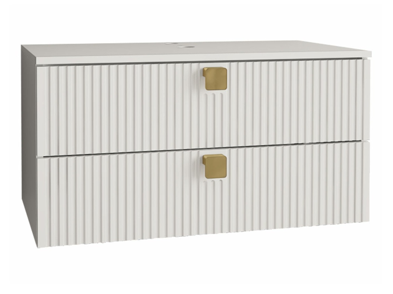 Armário suspenso para casa de banho para lavatório Panium (Branco)