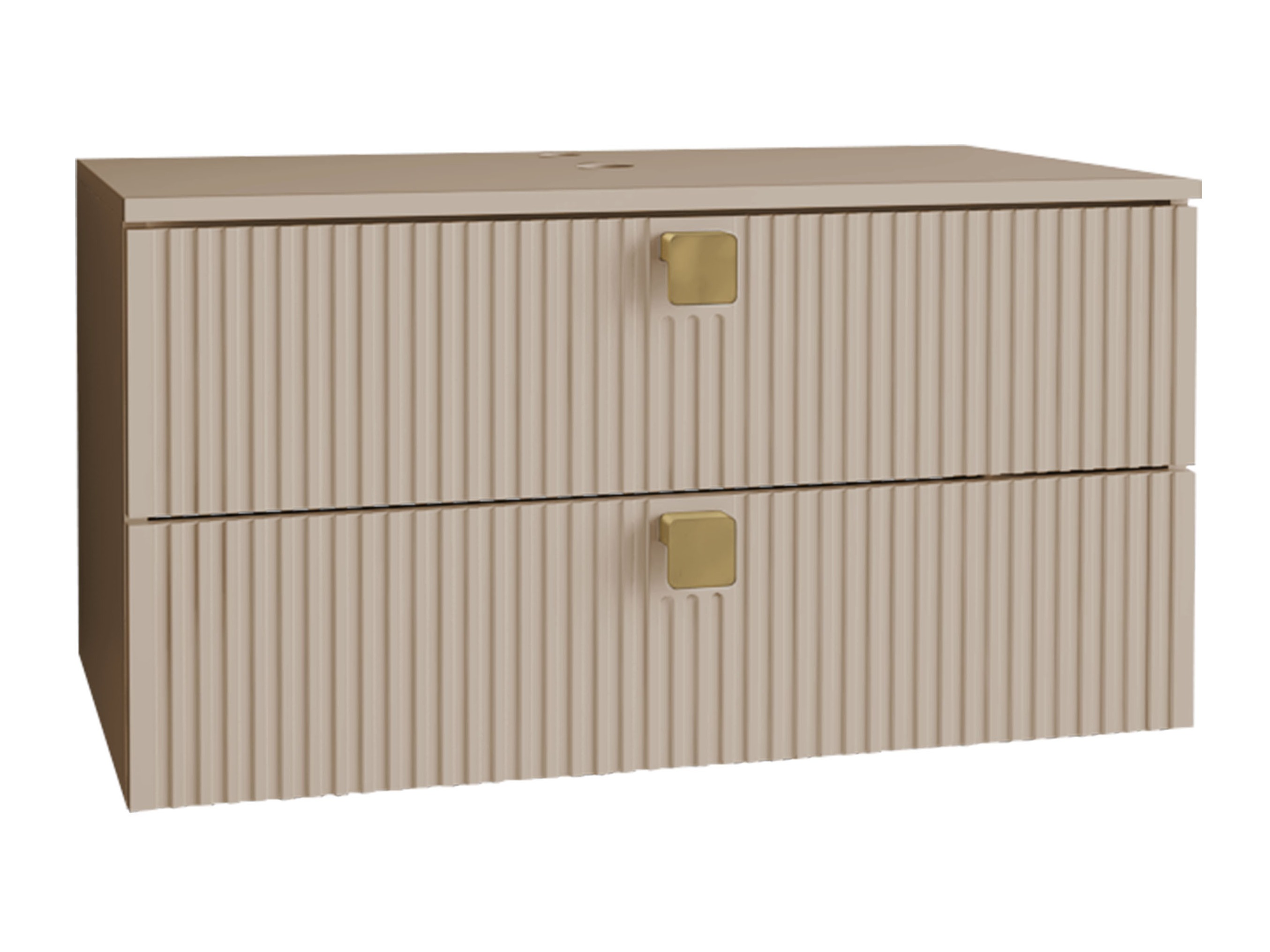 Armário suspenso para casa de banho para lavatório Panium (Castanho claro)