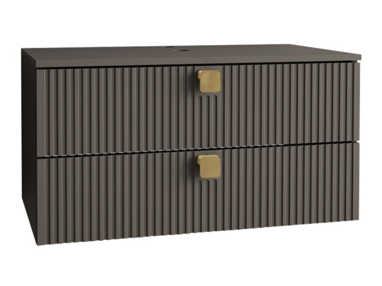 Armário suspenso para casa de banho para lavatório Panium (Cinzento)