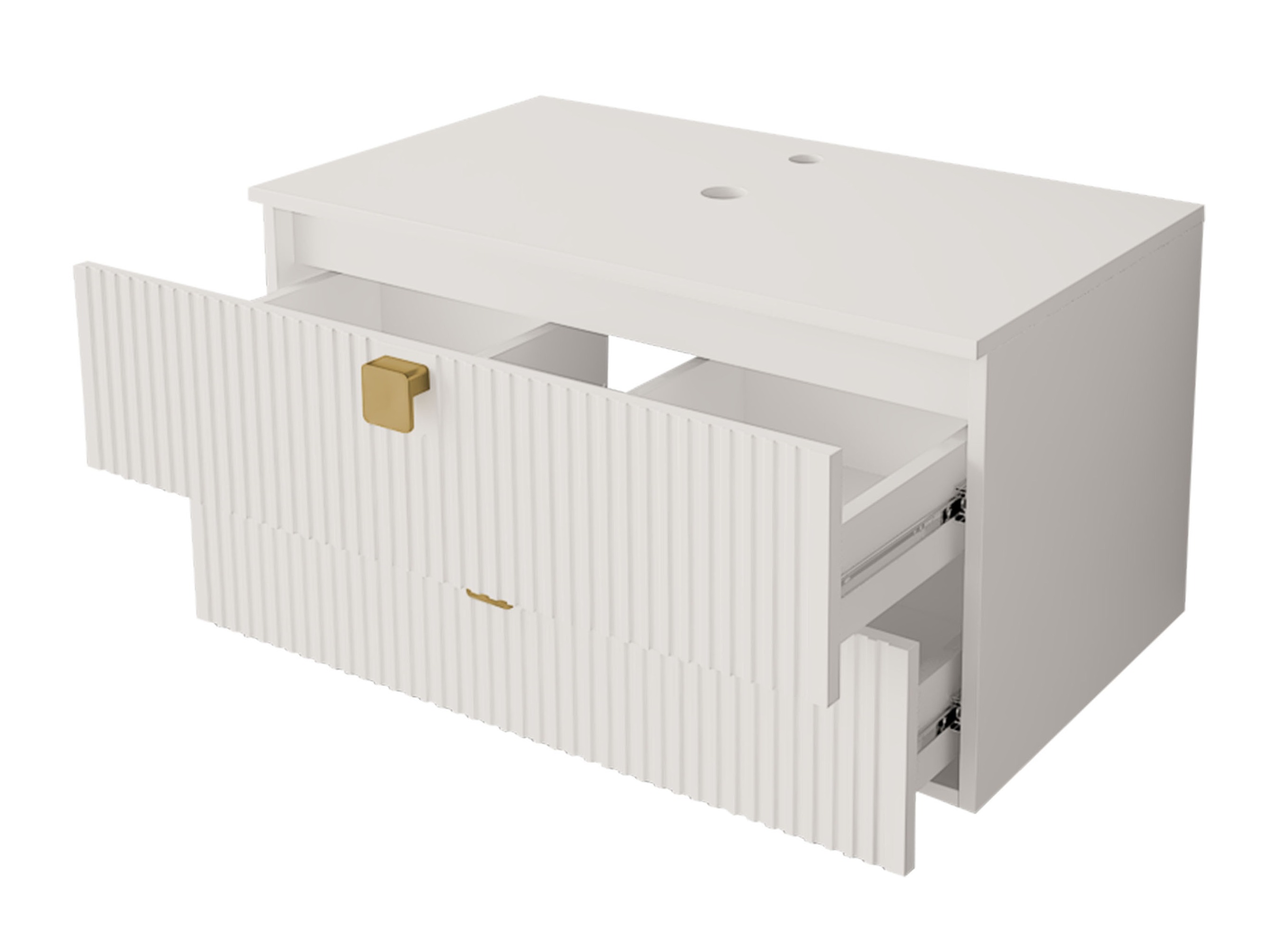 Conjunto para casa de banho Panium (Castanho claro)