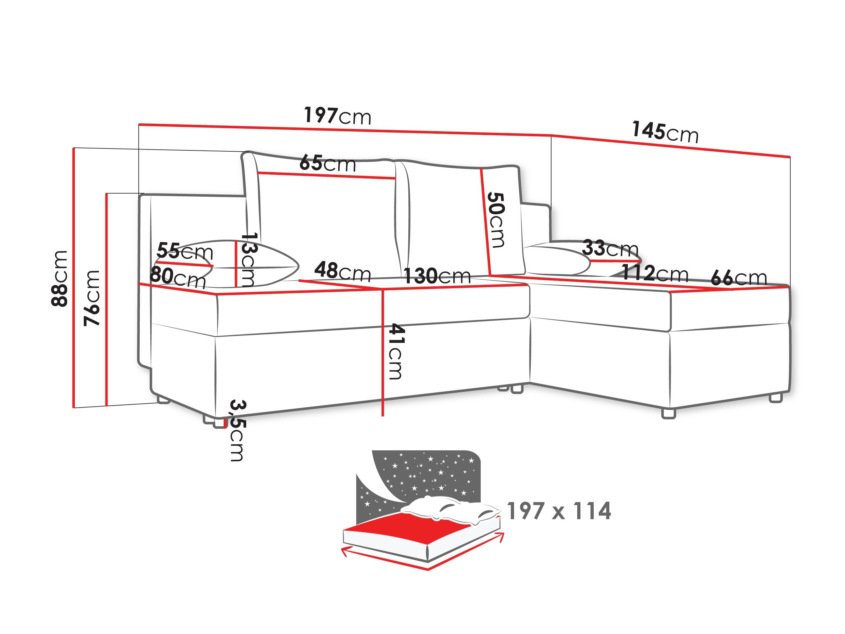 Sofá de canto Euclid 100 (Poso 100)