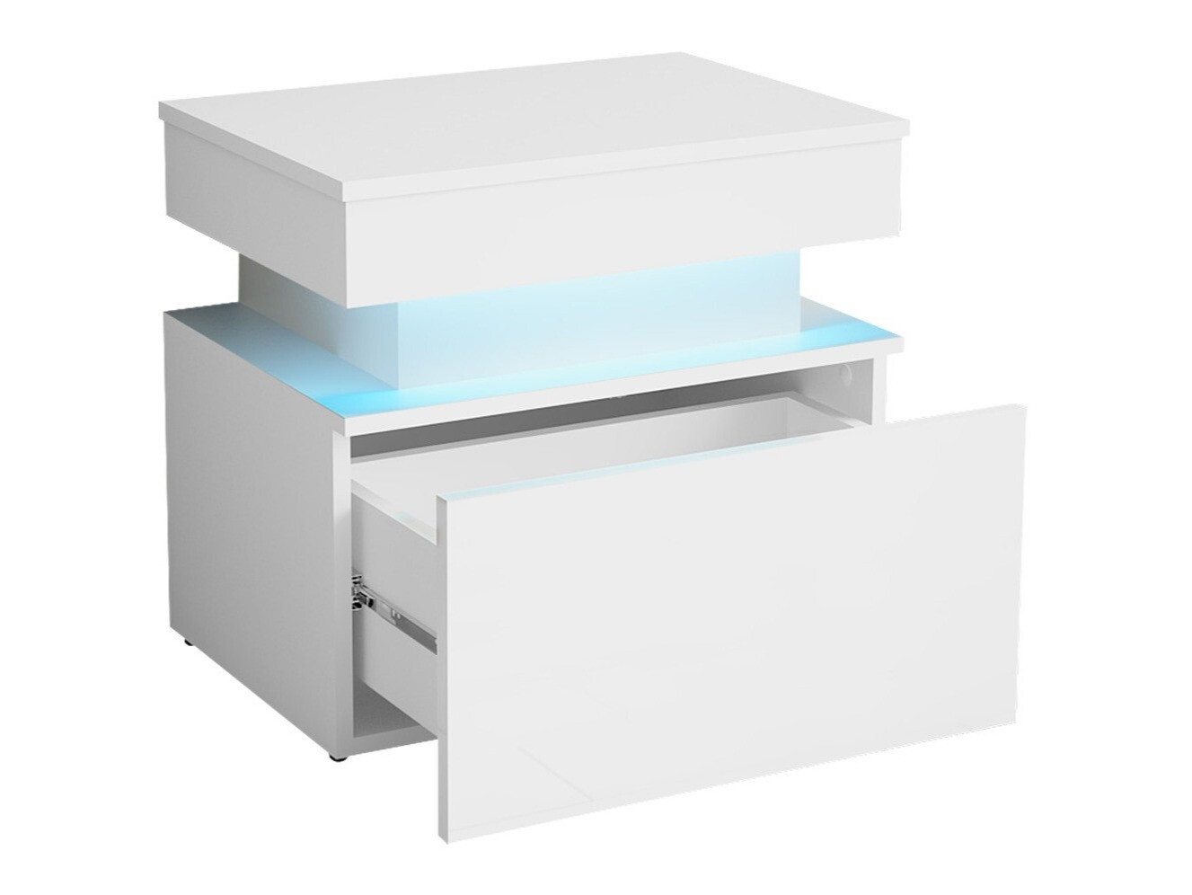 Mesa de cabeceira Monfero (Preto + Preto brilhante)