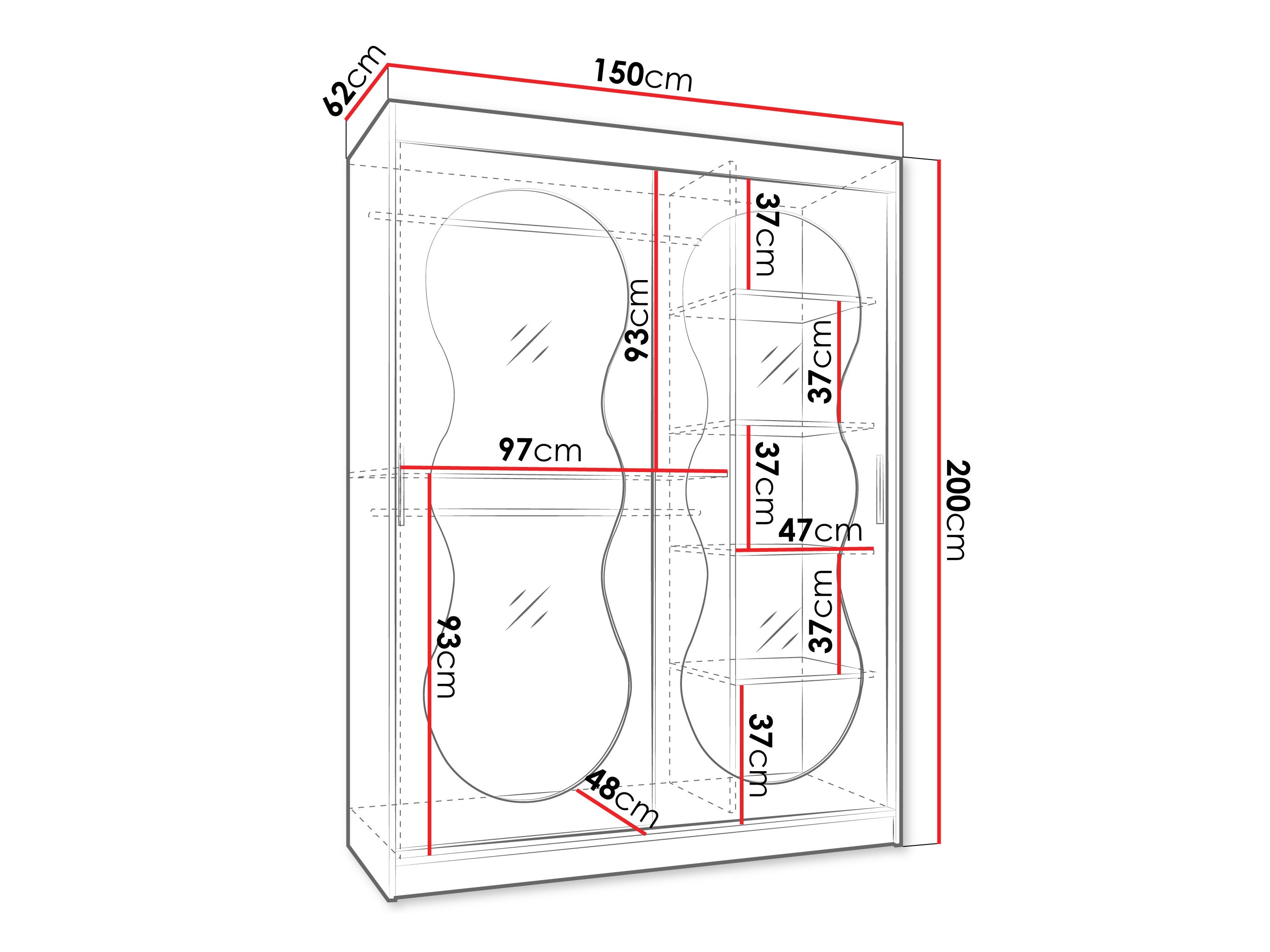Roupeiro Hartford 528 (Preto)