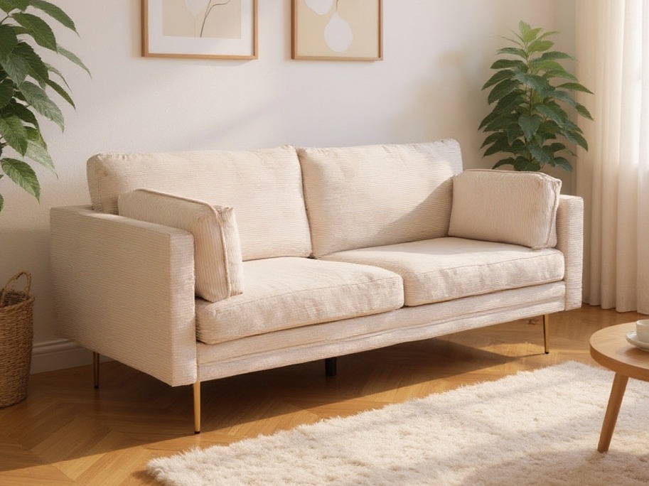 Sofá Dallas 2965 (Bege + Castanho)